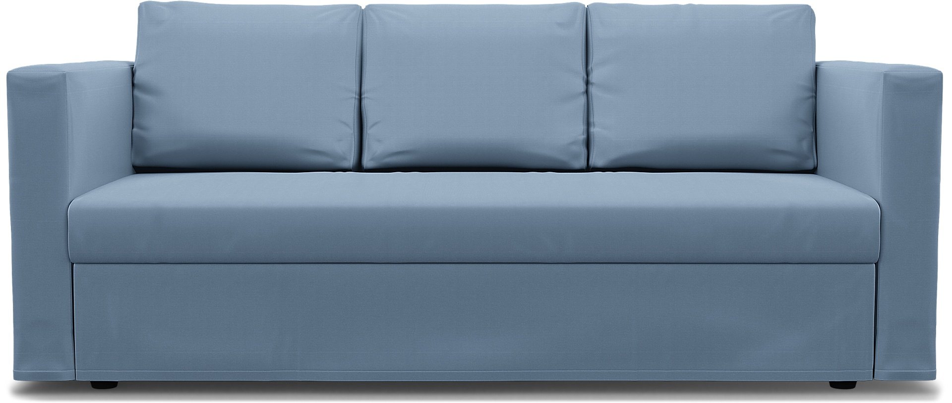 IKEA - Friheten 3 Seater Sofa Bed Cover, Dusty Blue, Cotton - Bemz