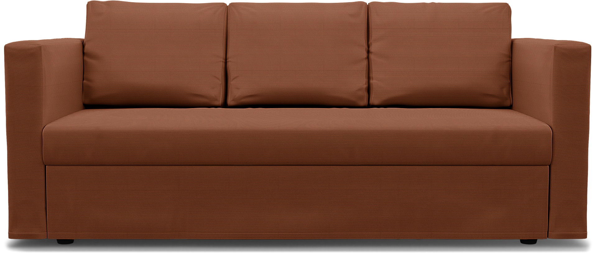 IKEA - Friheten 3 Seater Sofa Bed Cover, Rustic Rouge, Corduroy - Bemz