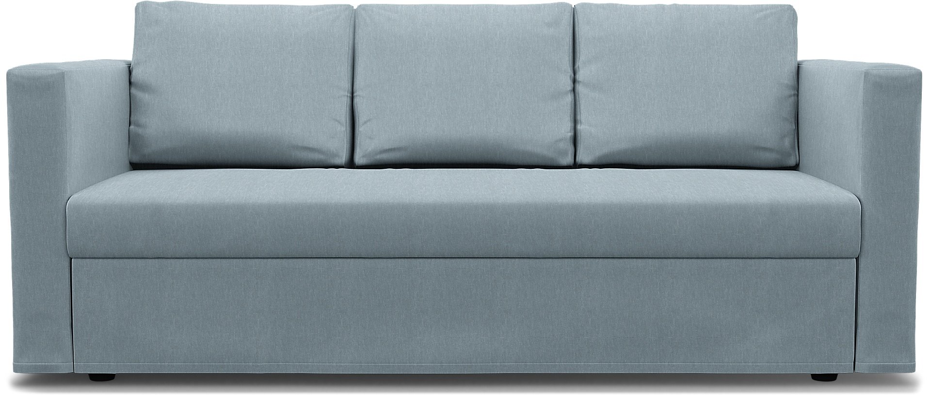 IKEA - Friheten 3 Seater Sofa Bed Cover, Dusty Blue, Linen - Bemz