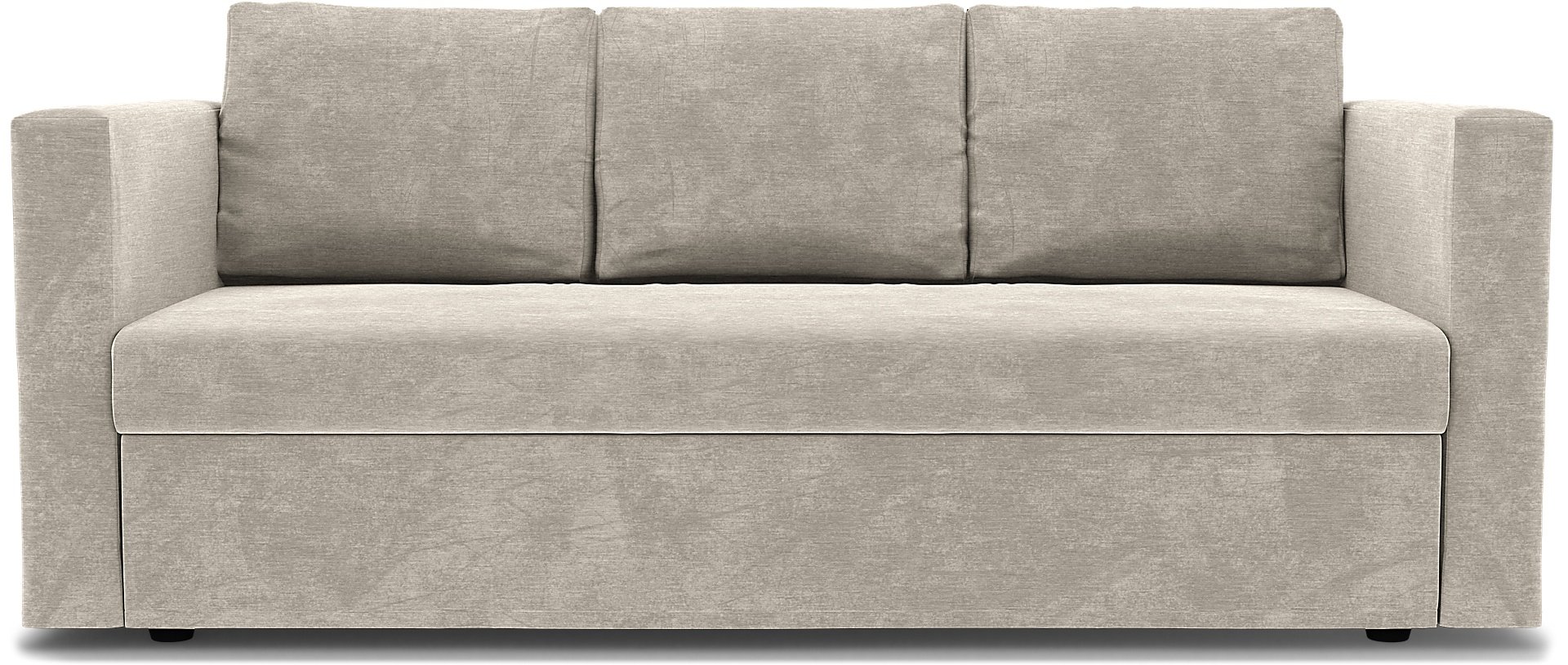 IKEA - Friheten 3 Seater Sofa Bed Cover, Natural White, Velvet - Bemz