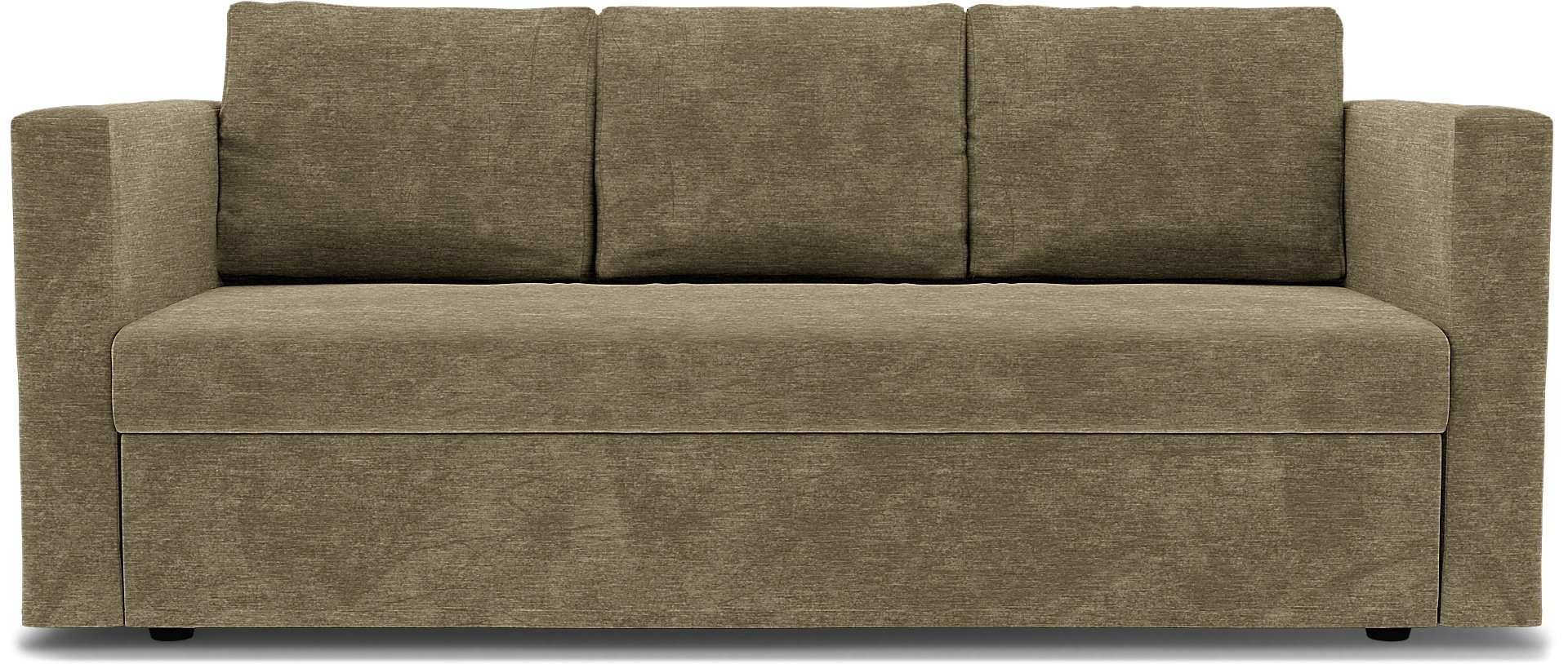 IKEA - Friheten 3 Seater Sofa Bed Cover, Beige, Velvet - Bemz
