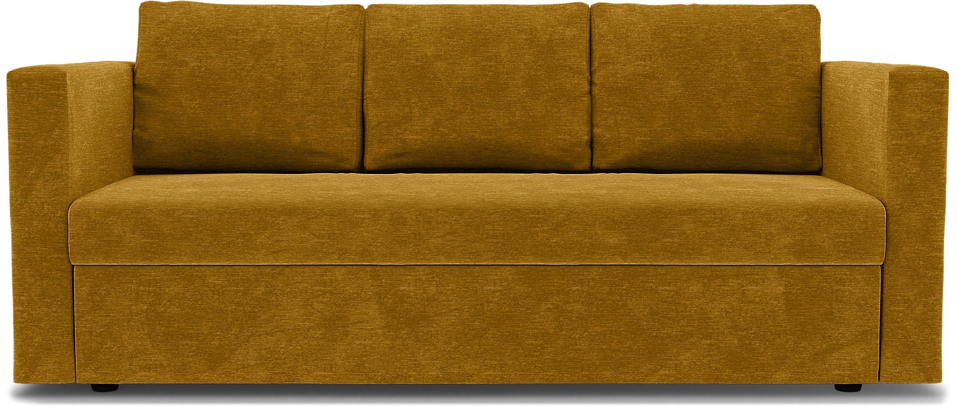 IKEA - Friheten 3 Seater Sofa Bed Cover, Tumeric, Velvet - Bemz