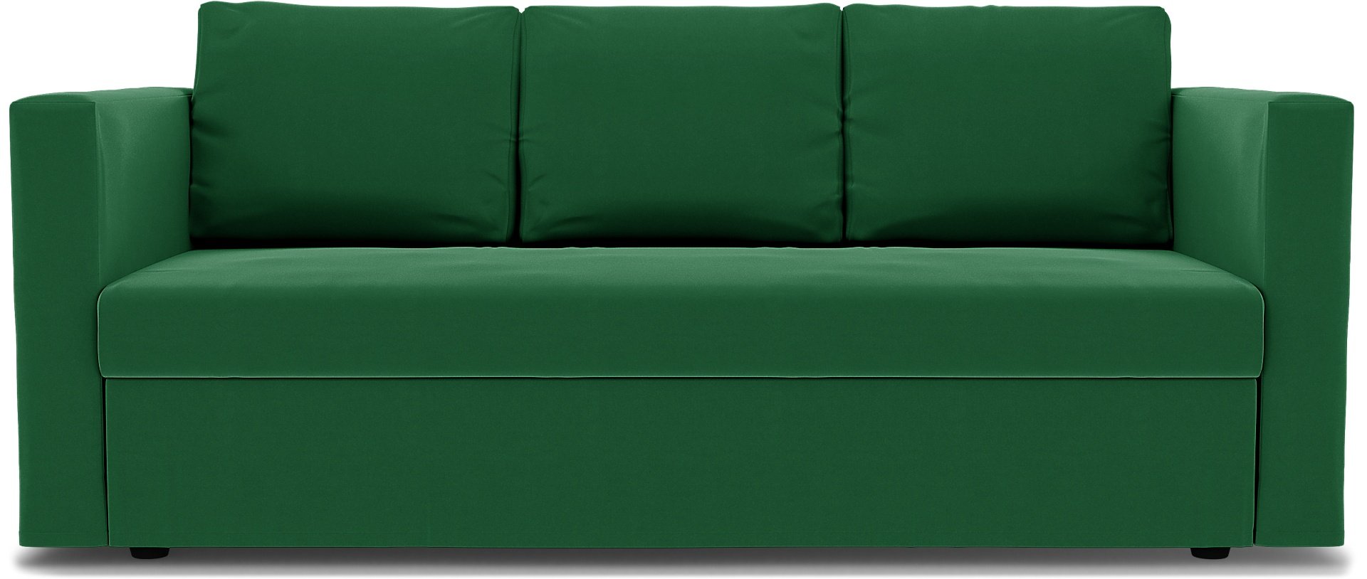 IKEA - Friheten 3 Seater Sofa Bed Cover, Abundant Green, Velvet - Bemz