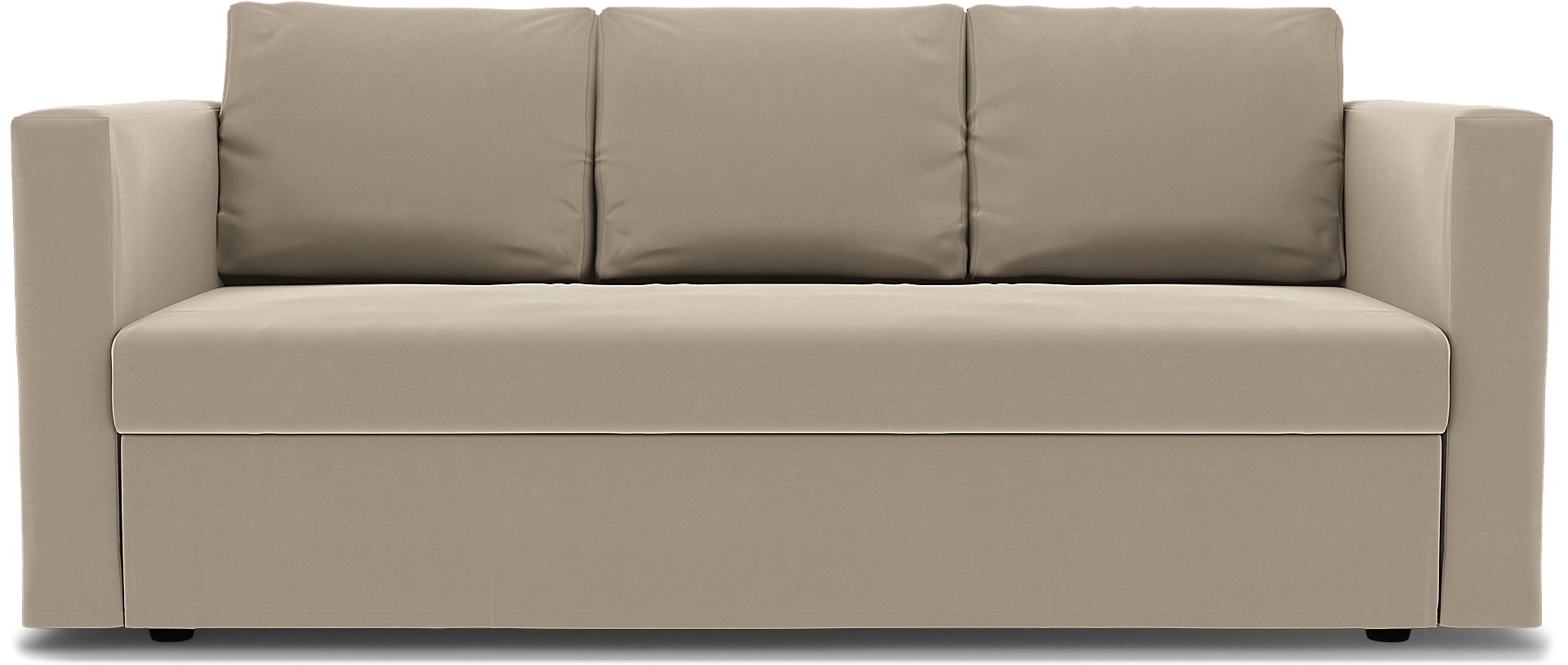 IKEA - Friheten 3 Seater Sofa Bed Cover, Feather, Velvet - Bemz