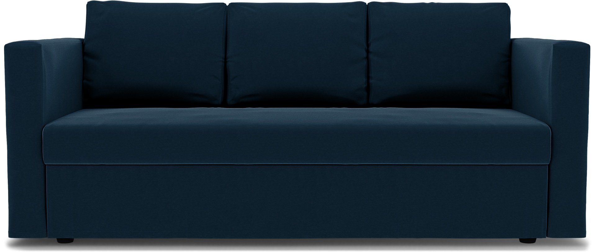 IKEA - Friheten 3 Seater Sofa Bed Cover, Midnight, Velvet - Bemz
