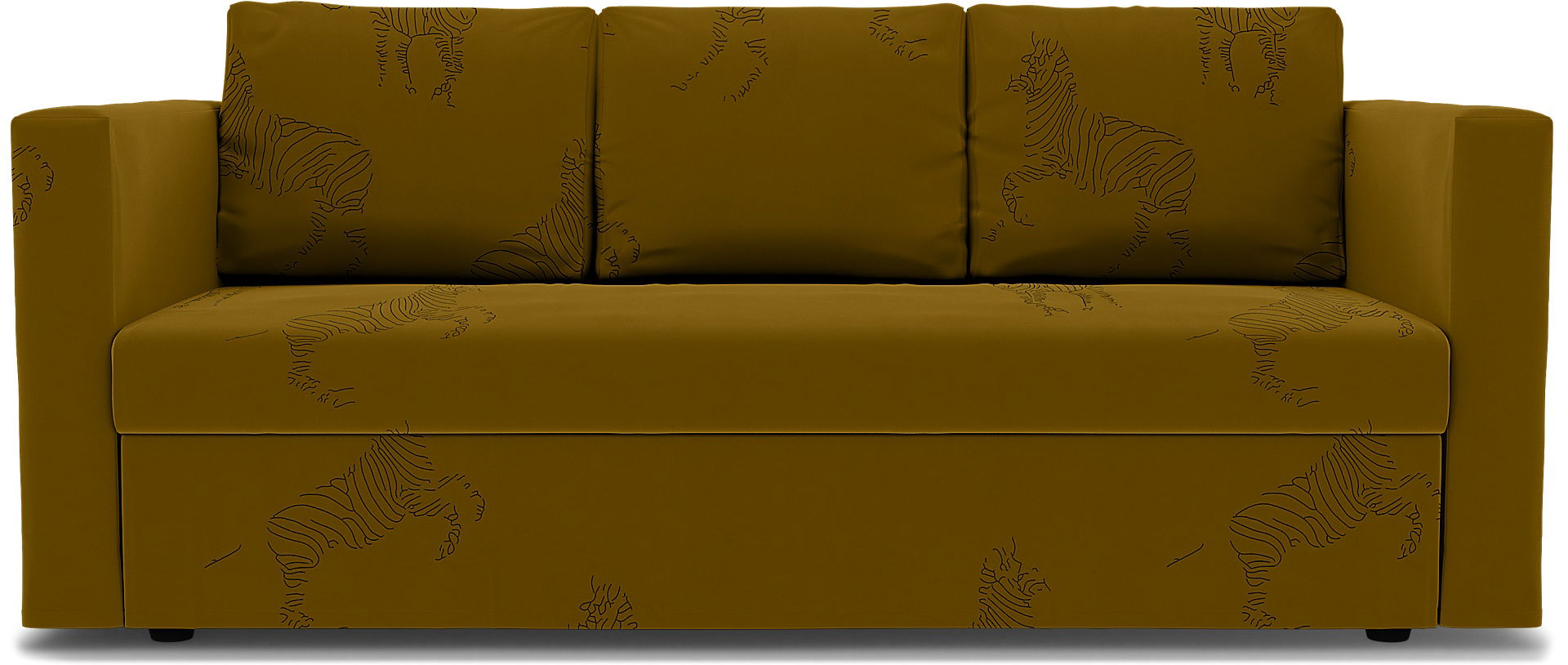 IKEA - Friheten 3 Seater Sofa Bed Cover, Turmeric / Zebra, BEMZ NATURE'S PALETTE COLLECTION - Bemz