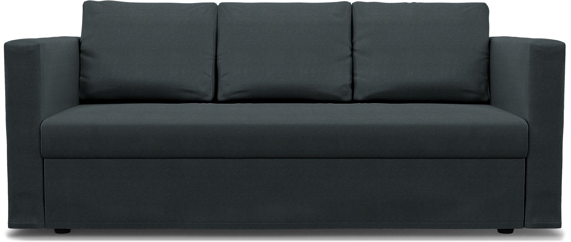 IKEA - Friheten 3 Seater Sofa Bed Cover, Graphite Grey, Linen - Bemz