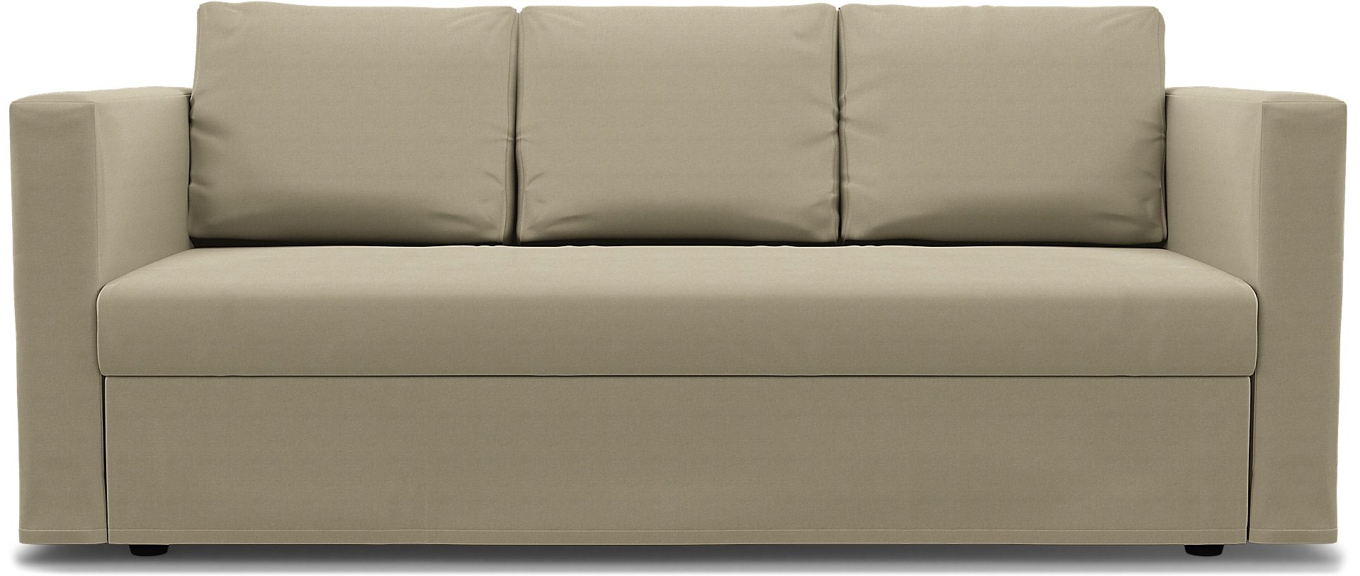 IKEA - Friheten 3 Seater Sofa Bed Cover, Tan, Linen - Bemz