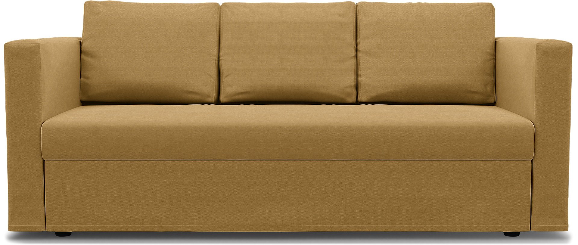 IKEA - Friheten 3 Seater Sofa Bed Cover, Mustard, Linen - Bemz