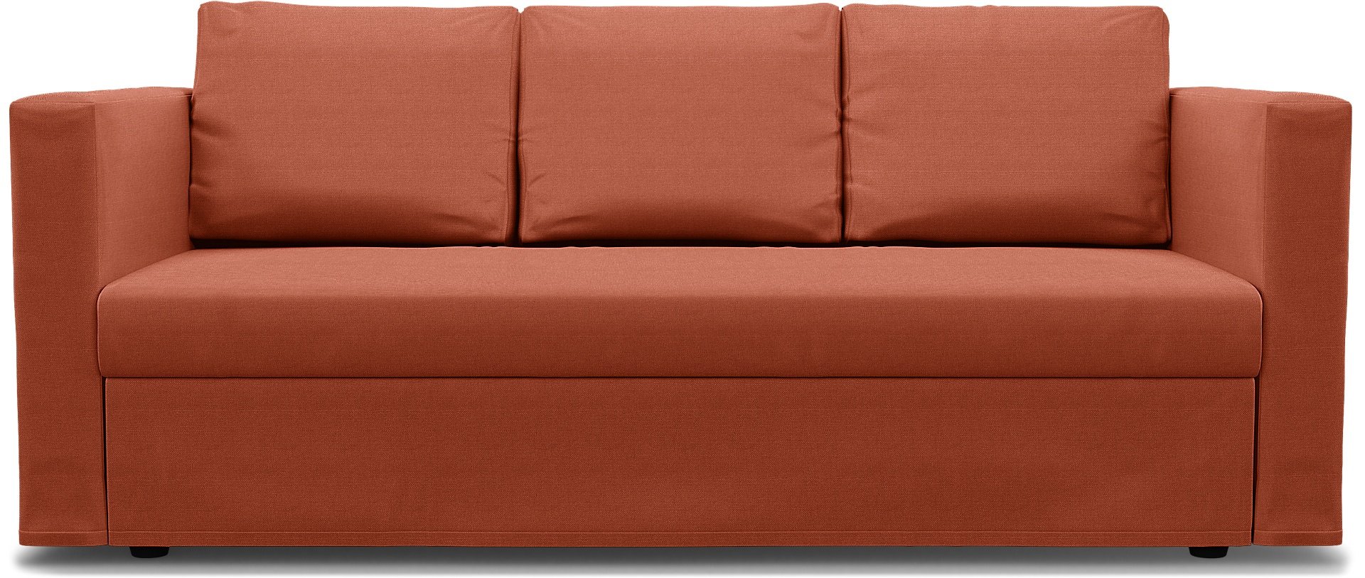 IKEA - Friheten 3 Seater Sofa Bed Cover, Burnt Orange, Linen - Bemz