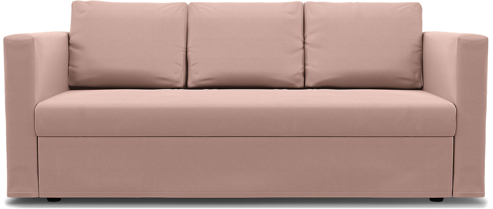 IKEA - Friheten 3 Seater Sofa Bed Cover, Blush, Linen - Bemz