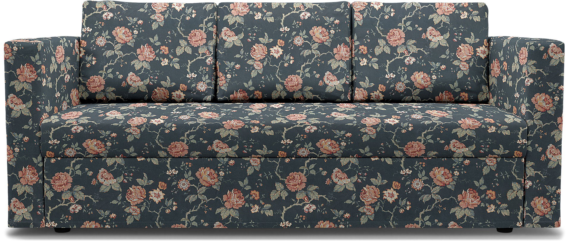 IKEA - Friheten 3 Seater Sofa Bed Cover, Rosenträd Dark, BEMZ x BORÅSTAPETER COLLECTION - Bemz