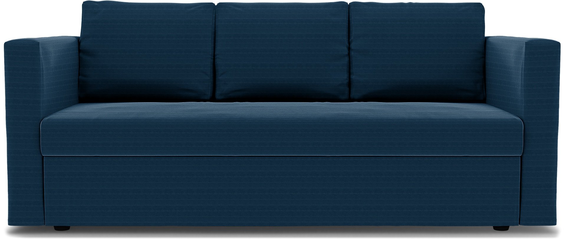 IKEA - Friheten 3 Seater Sofa Bed Cover, Denim Blue, Velvet - Bemz