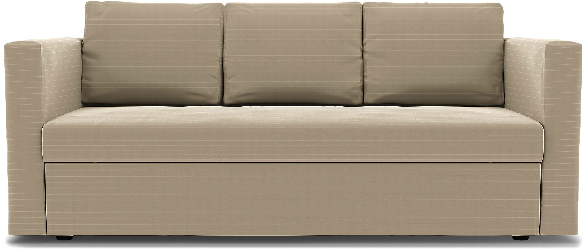 IKEA - Friheten 3 Seater Sofa Bed Cover, Oyster, Velvet - Bemz