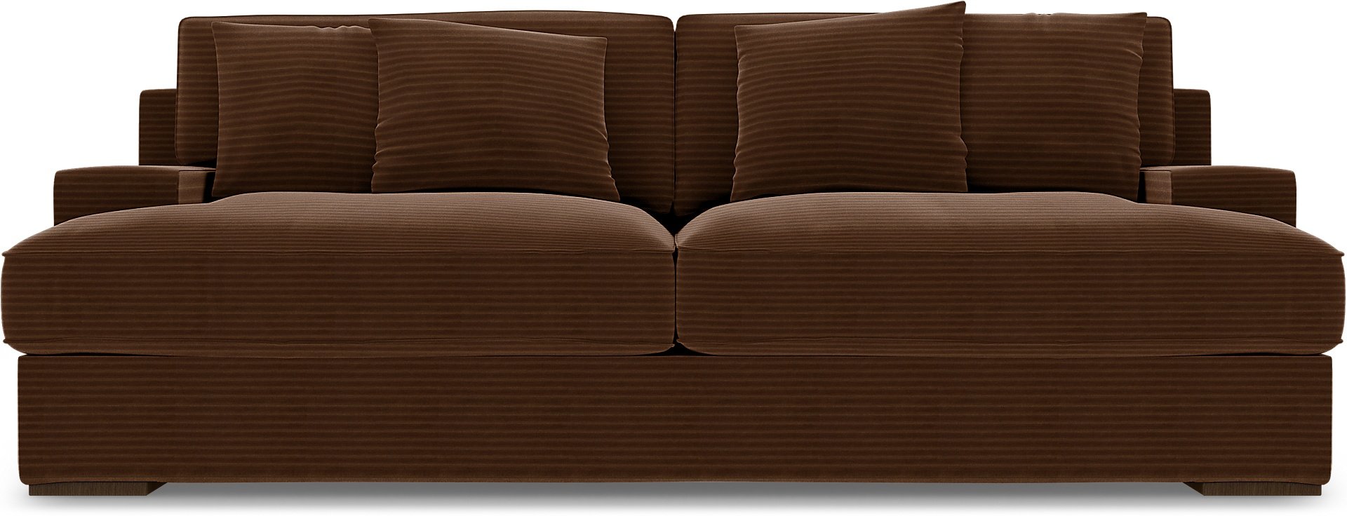 IKEA - Goteborg 3 Seater Sofa Cover, Chocolate Brown, Corduroy - Bemz