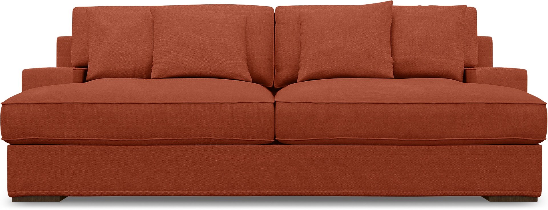 IKEA - Goteborg 3 Seater Sofa Cover, Burnt Orange, Linen - Bemz
