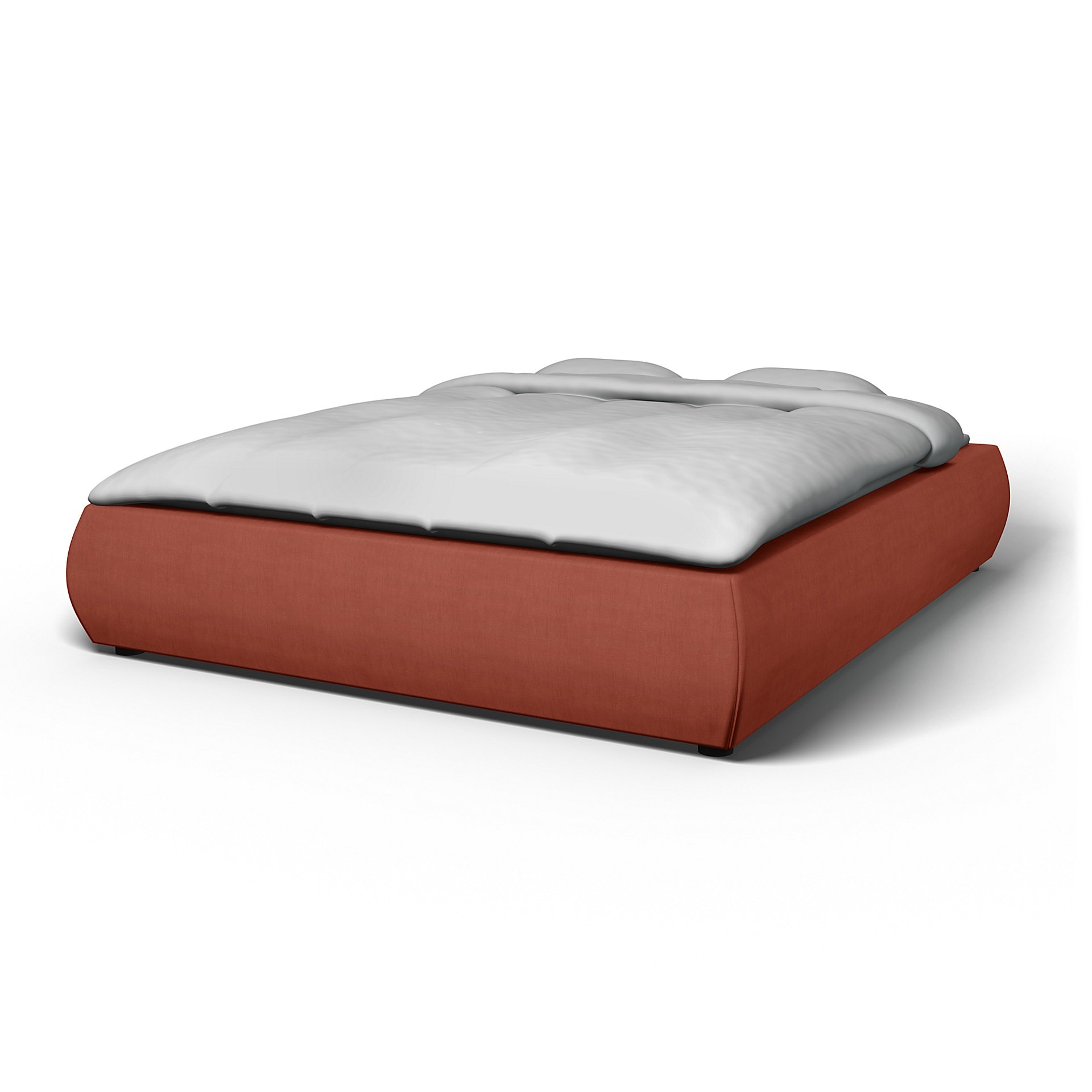 IKEA - Grimen Bed Frame Cover, Terracotta, Linen - Bemz