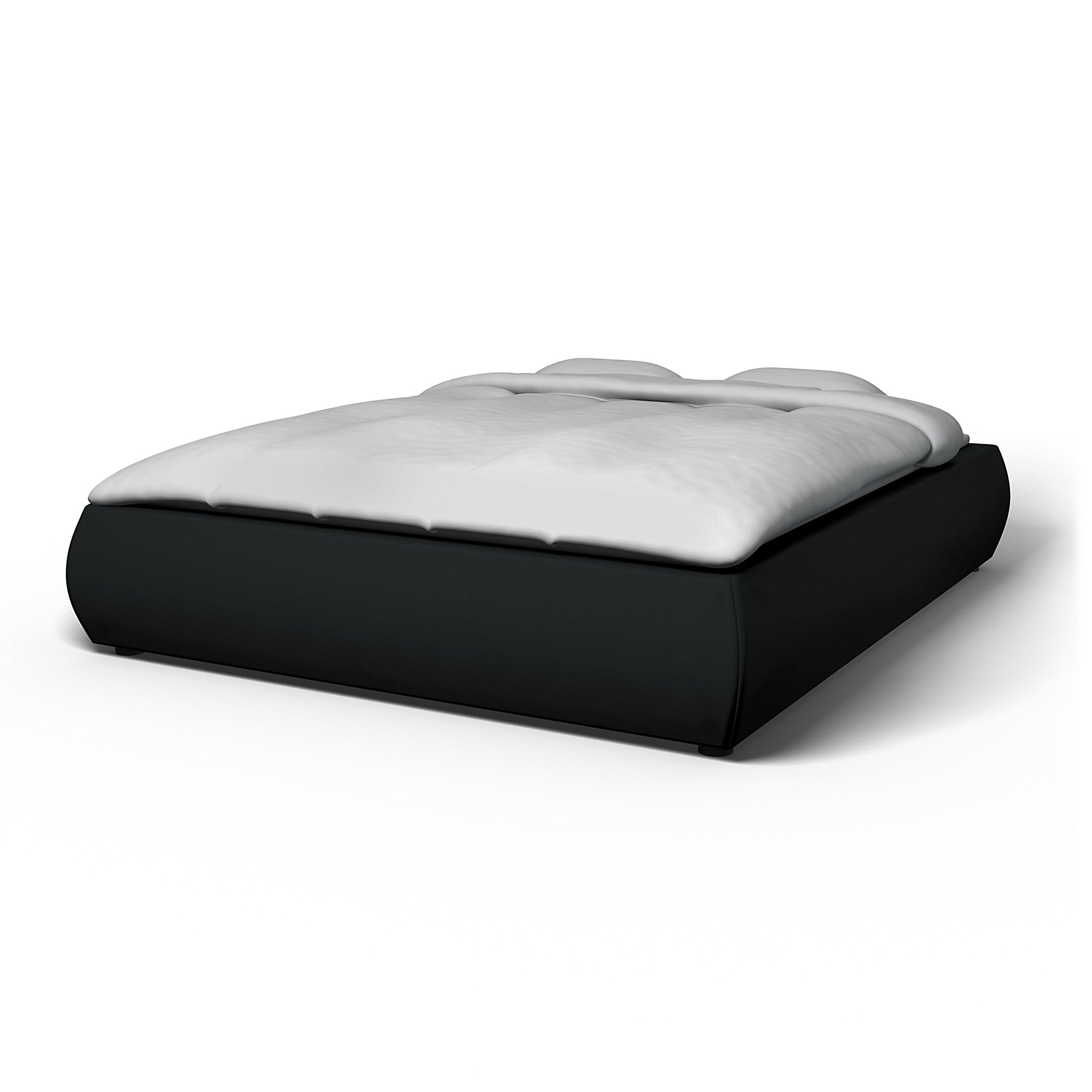 IKEA - Grimen Bed Frame Cover, Jet Black, Cotton - Bemz