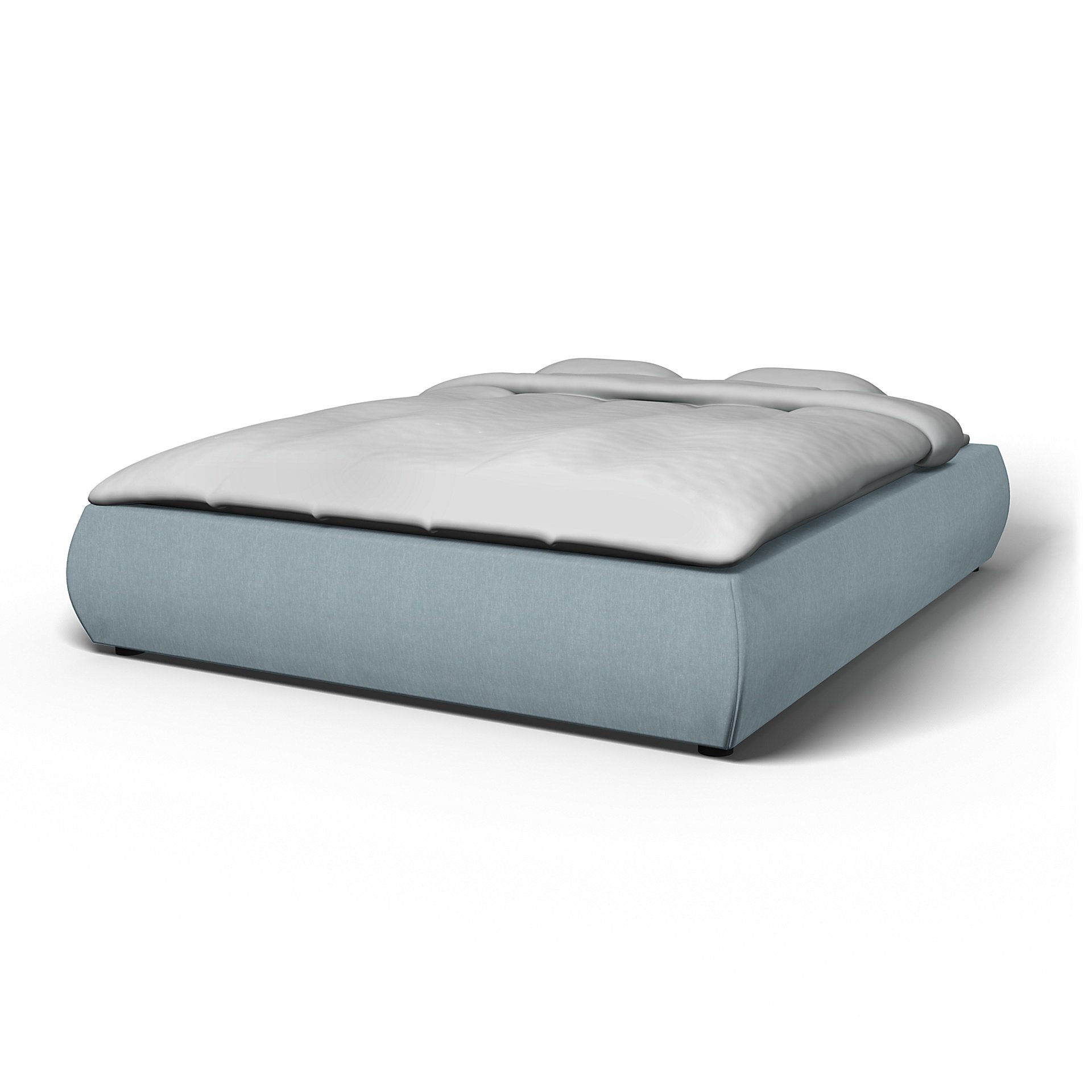 IKEA - Grimen Bed Frame Cover, Dusty Blue, Linen - Bemz