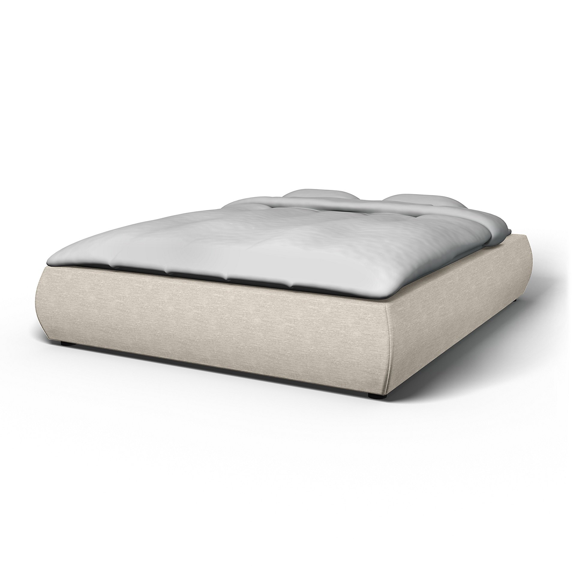 IKEA - Grimen Bed Frame Cover, Natural White, Velvet - Bemz