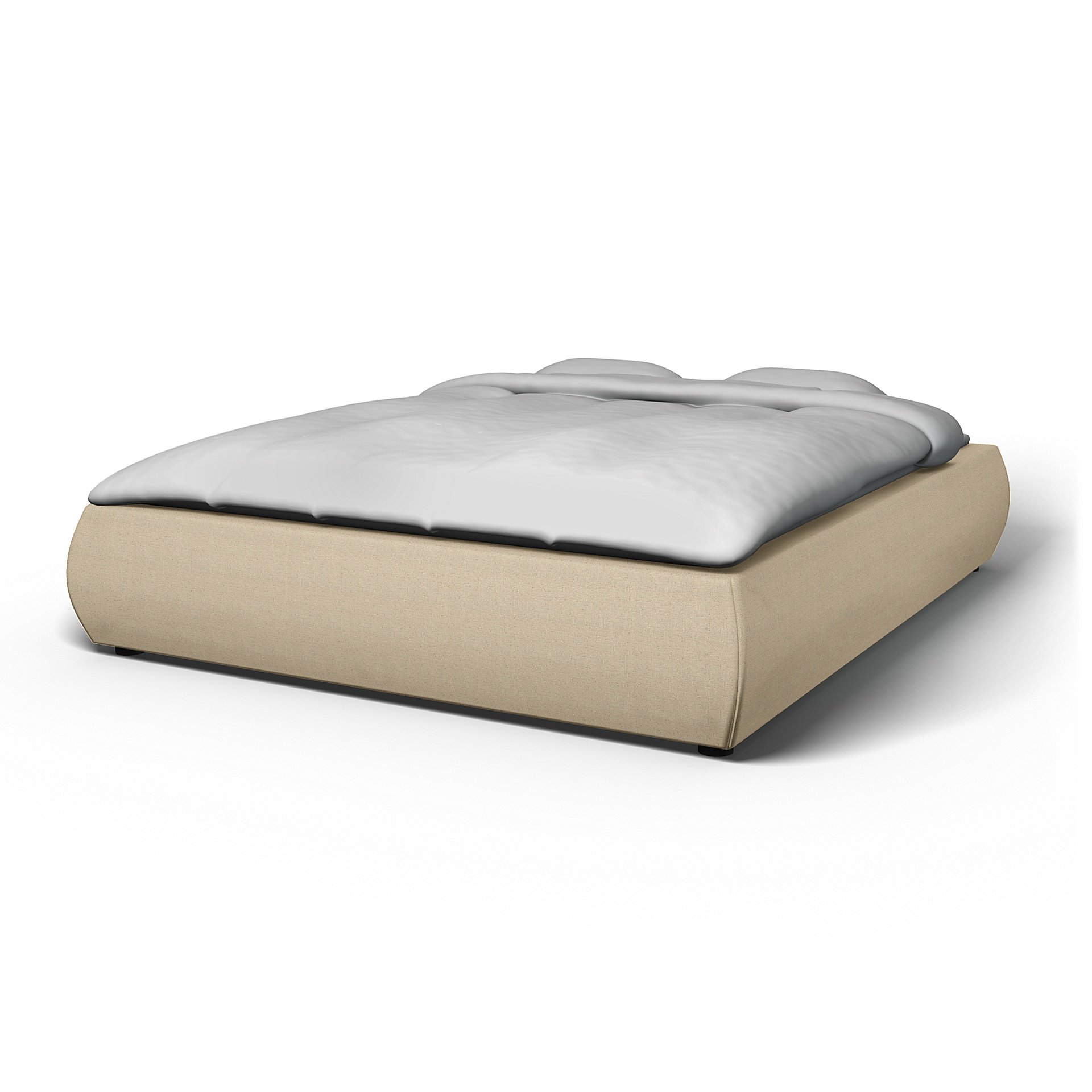 IKEA - Grimen Bed Frame Cover, Unbleached, Linen - Bemz