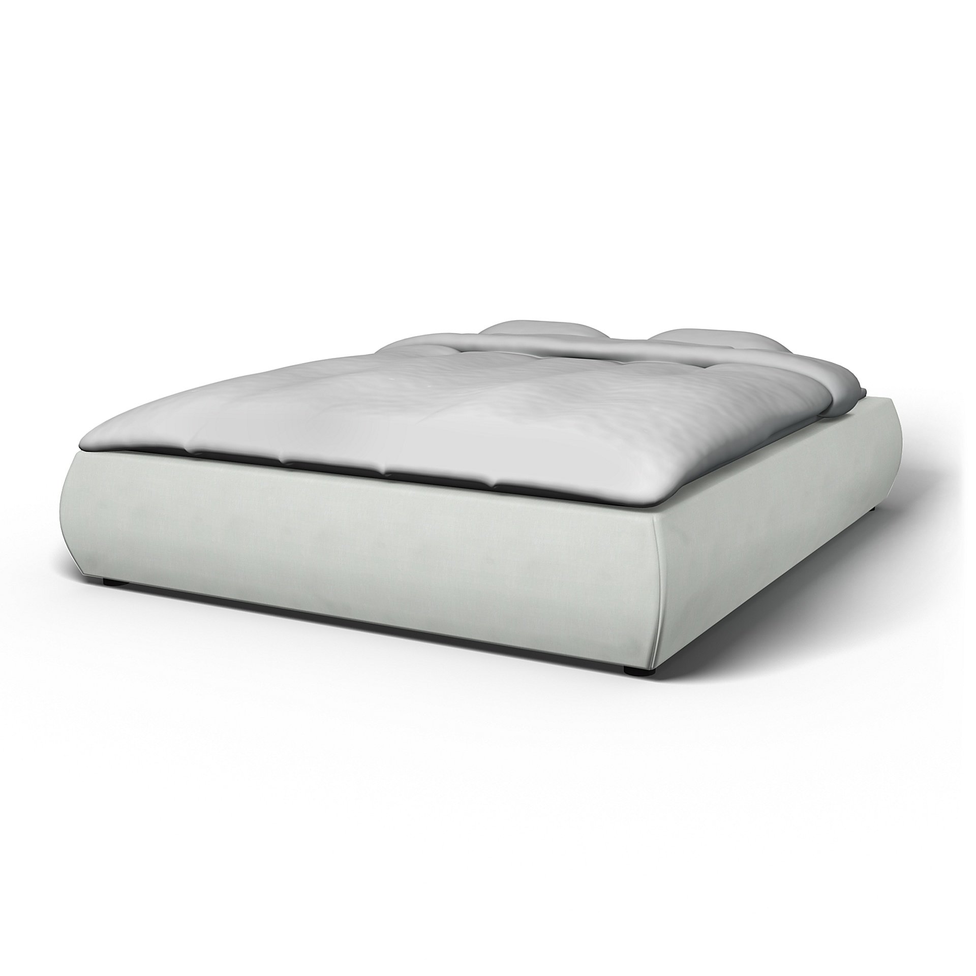 IKEA - Grimen Bed Frame Cover, Silver Grey, Linen - Bemz