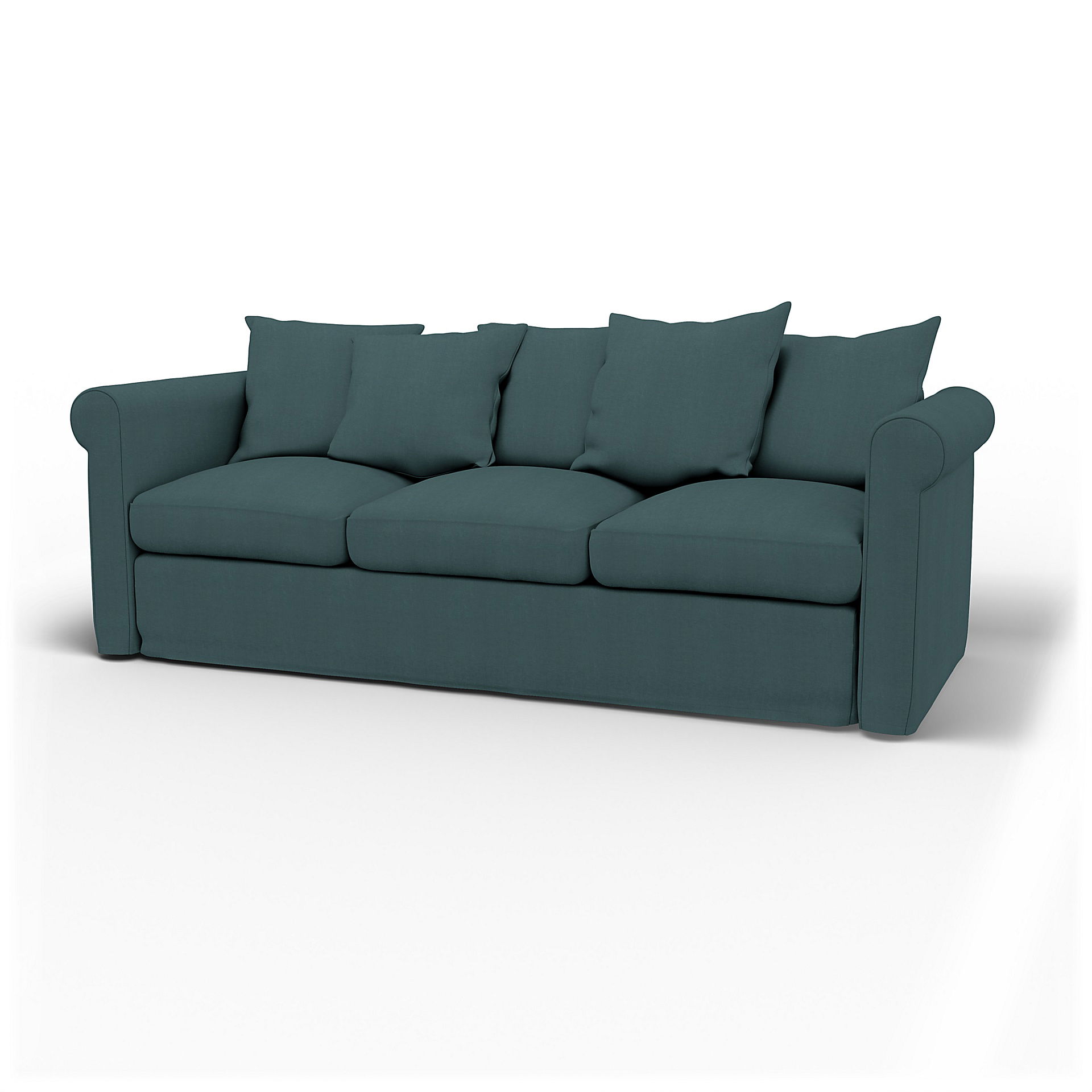 IKEA - Överdrag till Grönlid 3-sitssoffa, Slate Blue, Linne - Bemz