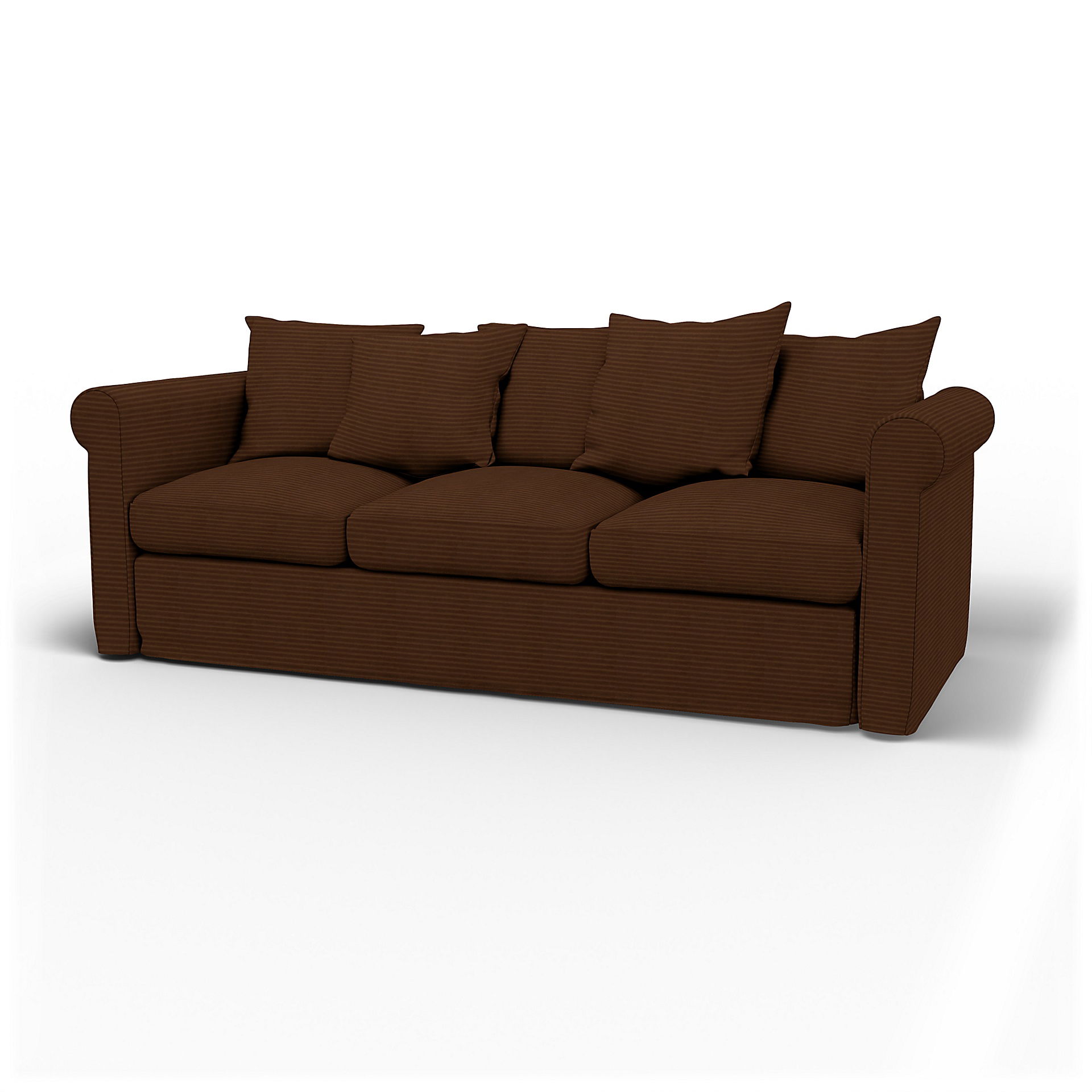 IKEA - Överdrag till Grönlid 3-sitssoffa, Chocolate Brown, Manchester - Bemz