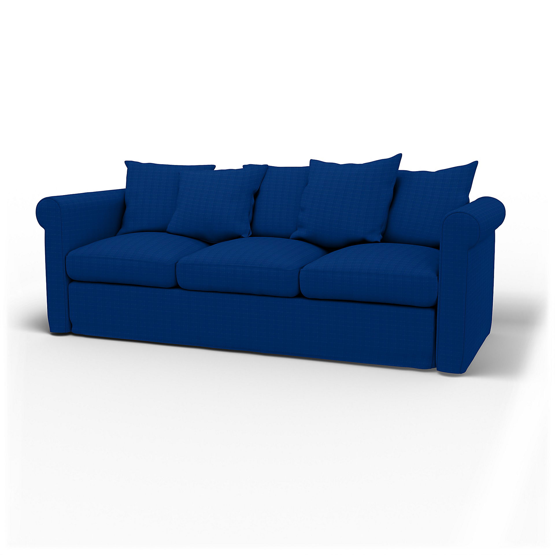 IKEA - Överdrag till Grönlid 3-sitssoffa, Lapis Blue, Sammet - Bemz
