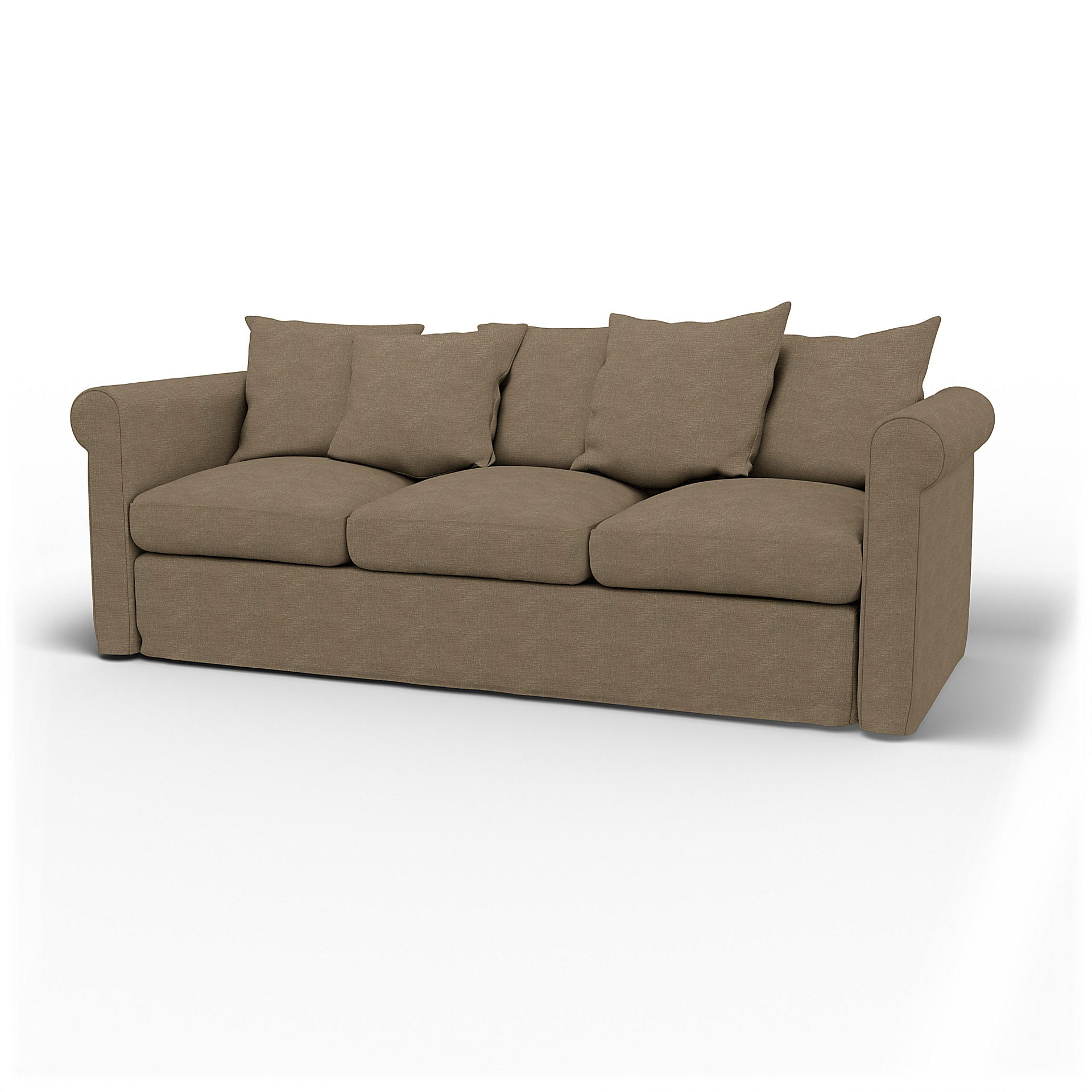 IKEA - Överdrag till Grönlid 3-sitssoffa, Camel, BOUCLÉ & TEXTUR - Bemz