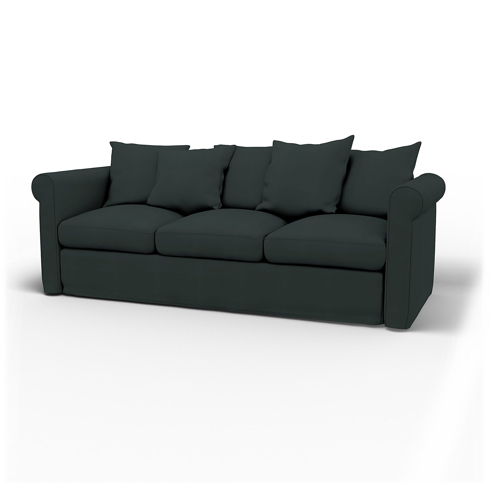 IKEA - Överdrag till Grönlid 3-sitssoffa, Graphite Grey, Bomull - Bemz