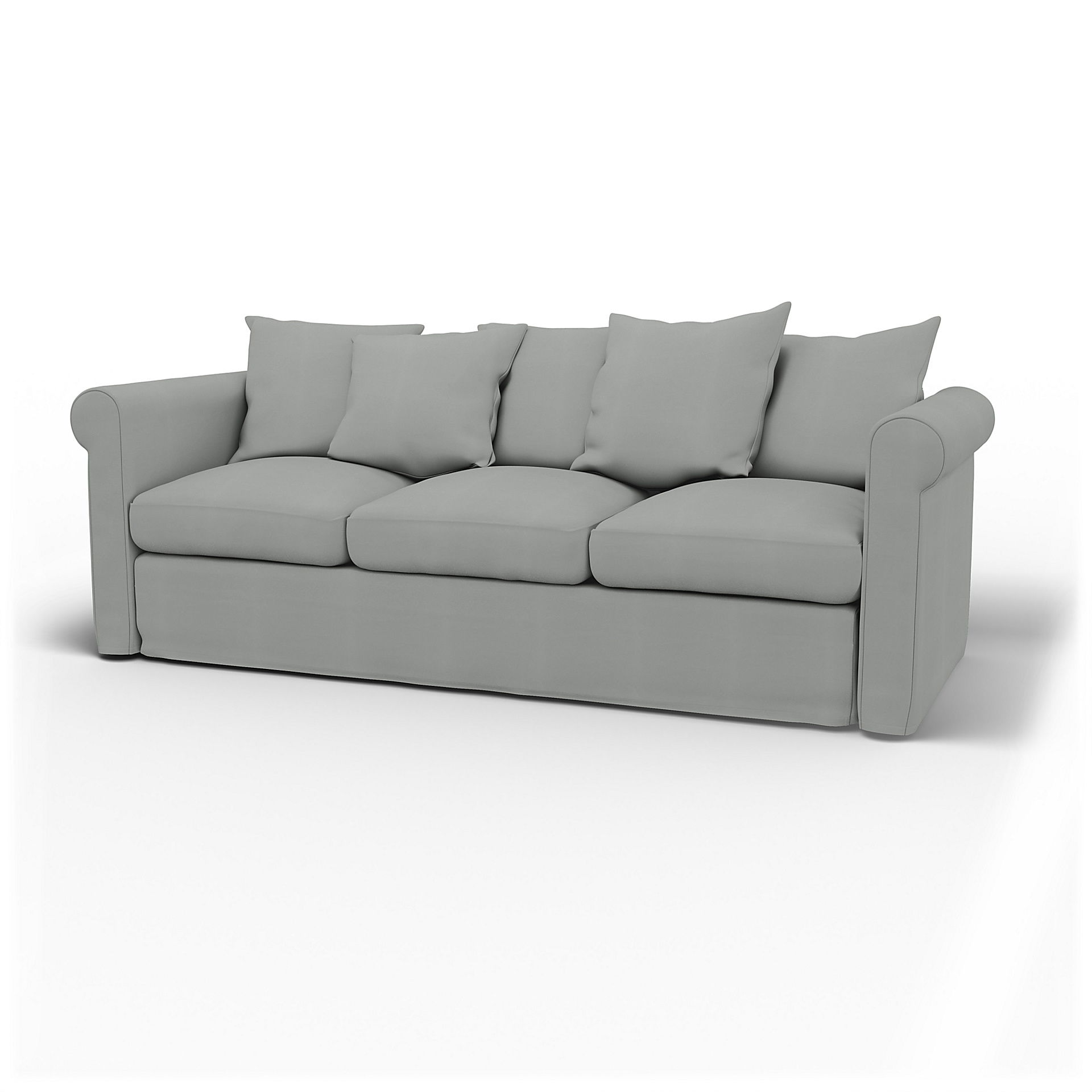 IKEA - Överdrag till Grönlid 3-sitssoffa, Silver Grey, Bomull - Bemz