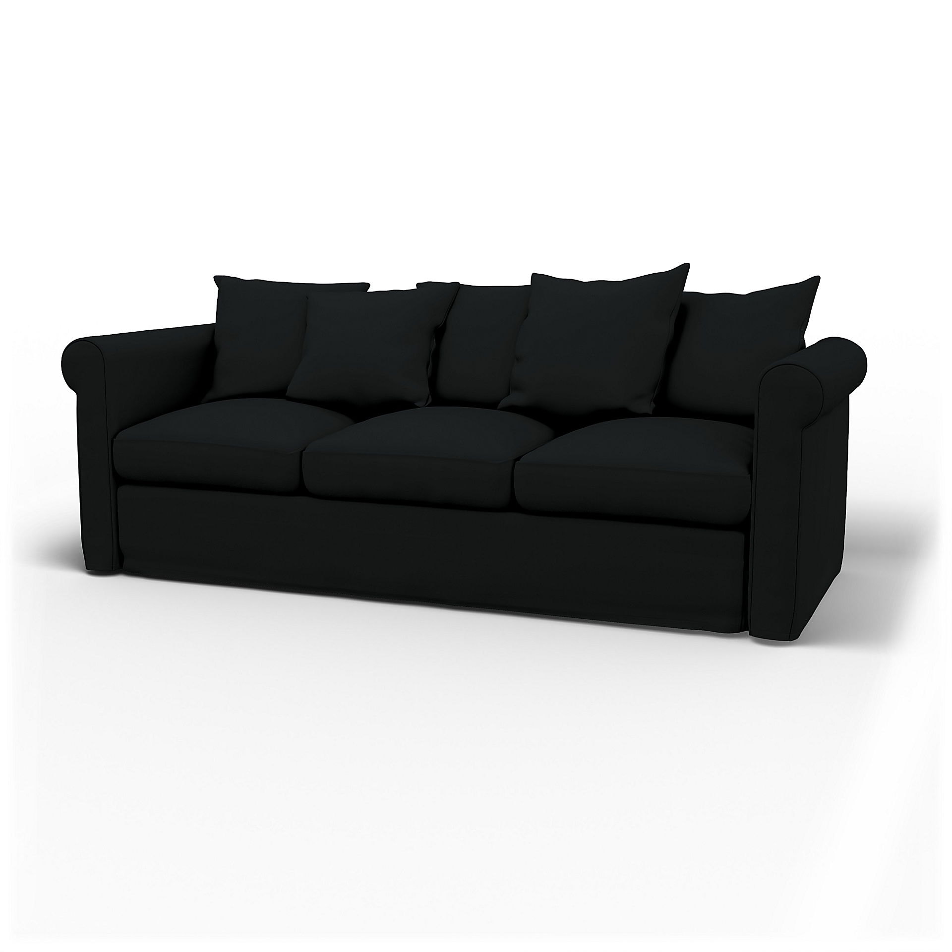 IKEA - Överdrag till Grönlid 3-sitssoffa, Jet Black, Bomull - Bemz