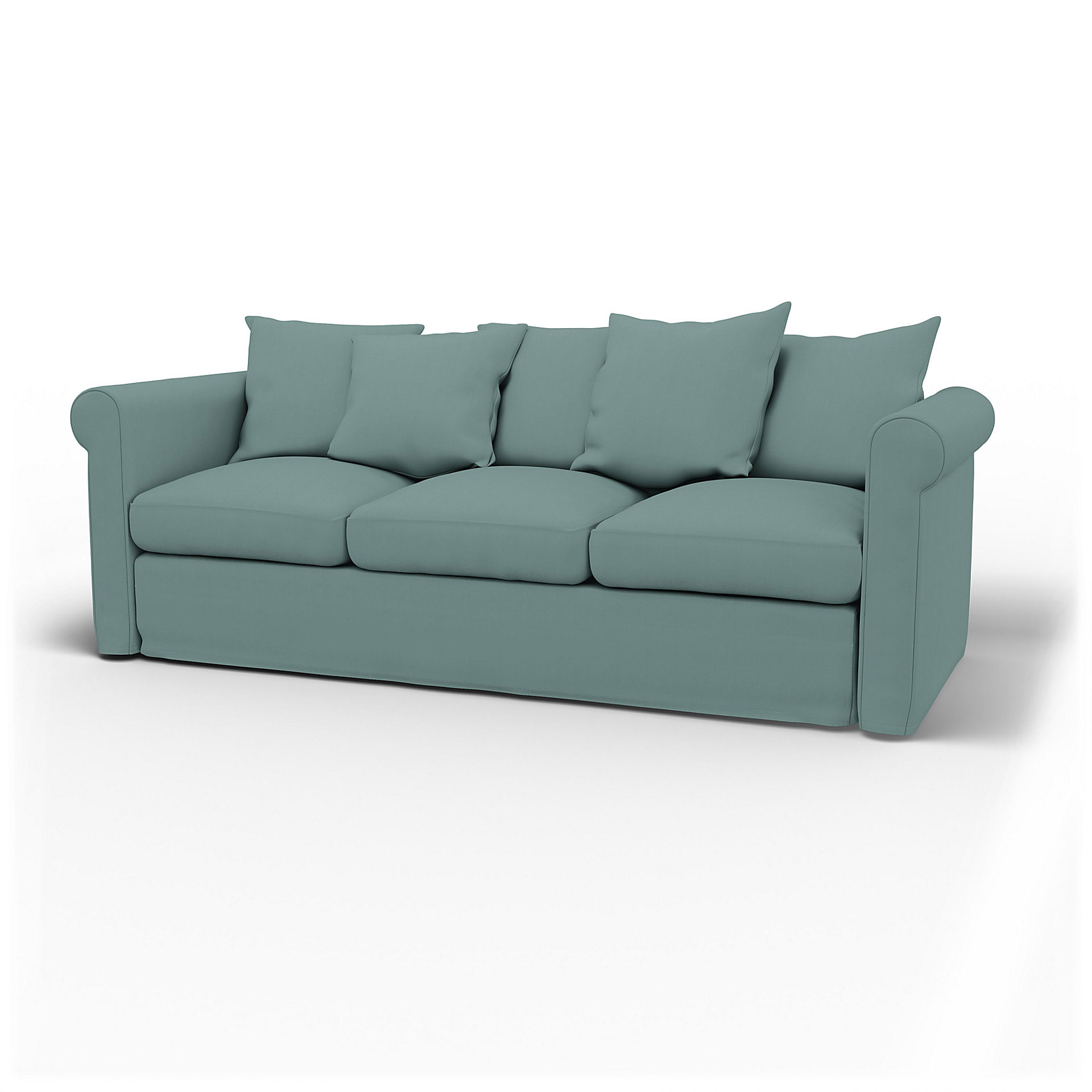 IKEA - Överdrag till Grönlid 3-sitssoffa, Mineral Blue, Bomull - Bemz