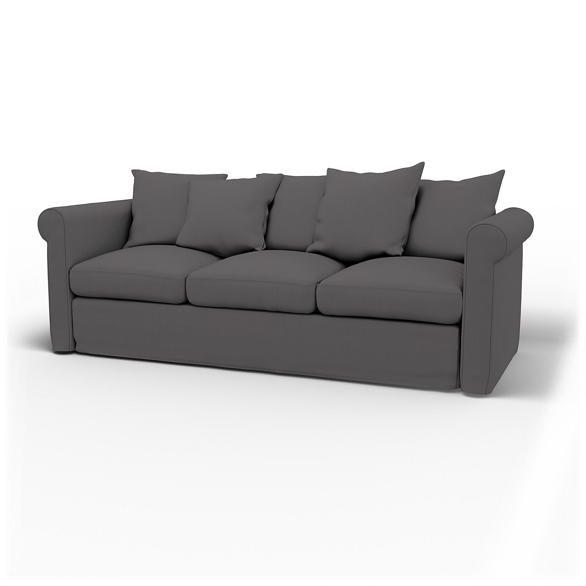 IKEA - Överdrag till Grönlid 3-sitssoffa, Smoked Pearl, Bomull - Bemz