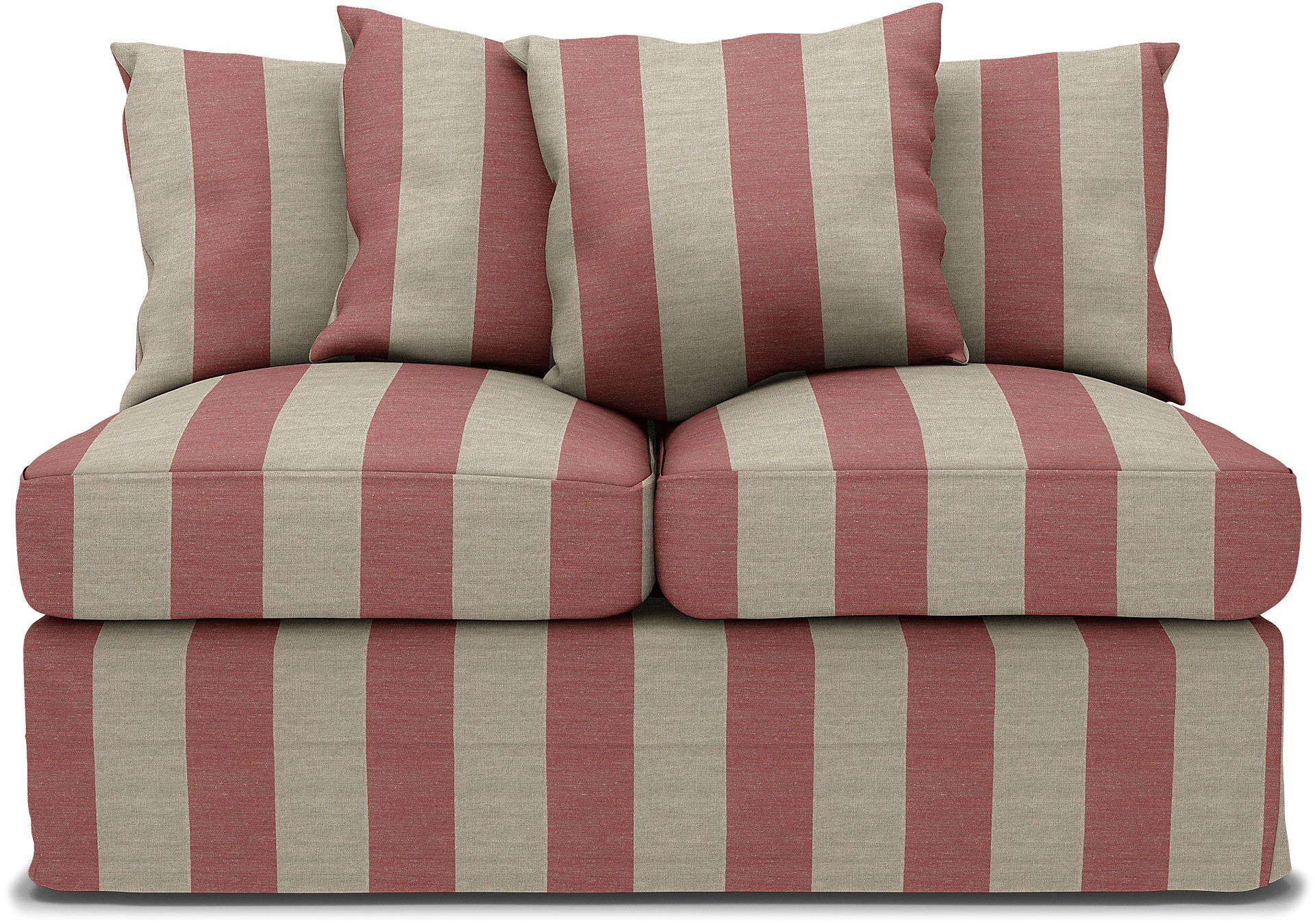 IKEA - IKEA Grönlid 2 seater sofa bed section cover, Soft Red, Linen - Bemz