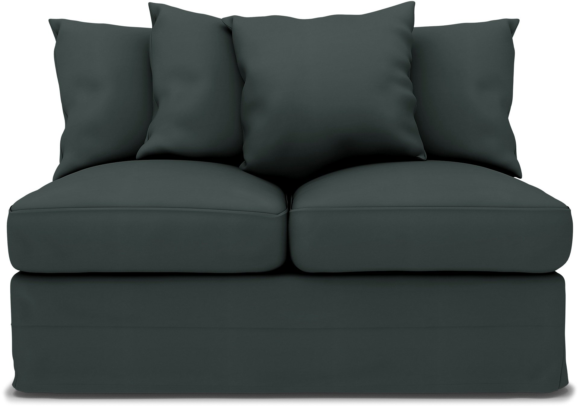 IKEA - IKEA Gronlid 2 seater sofa bed section cover, Graphite Grey, Cotton - Bemz