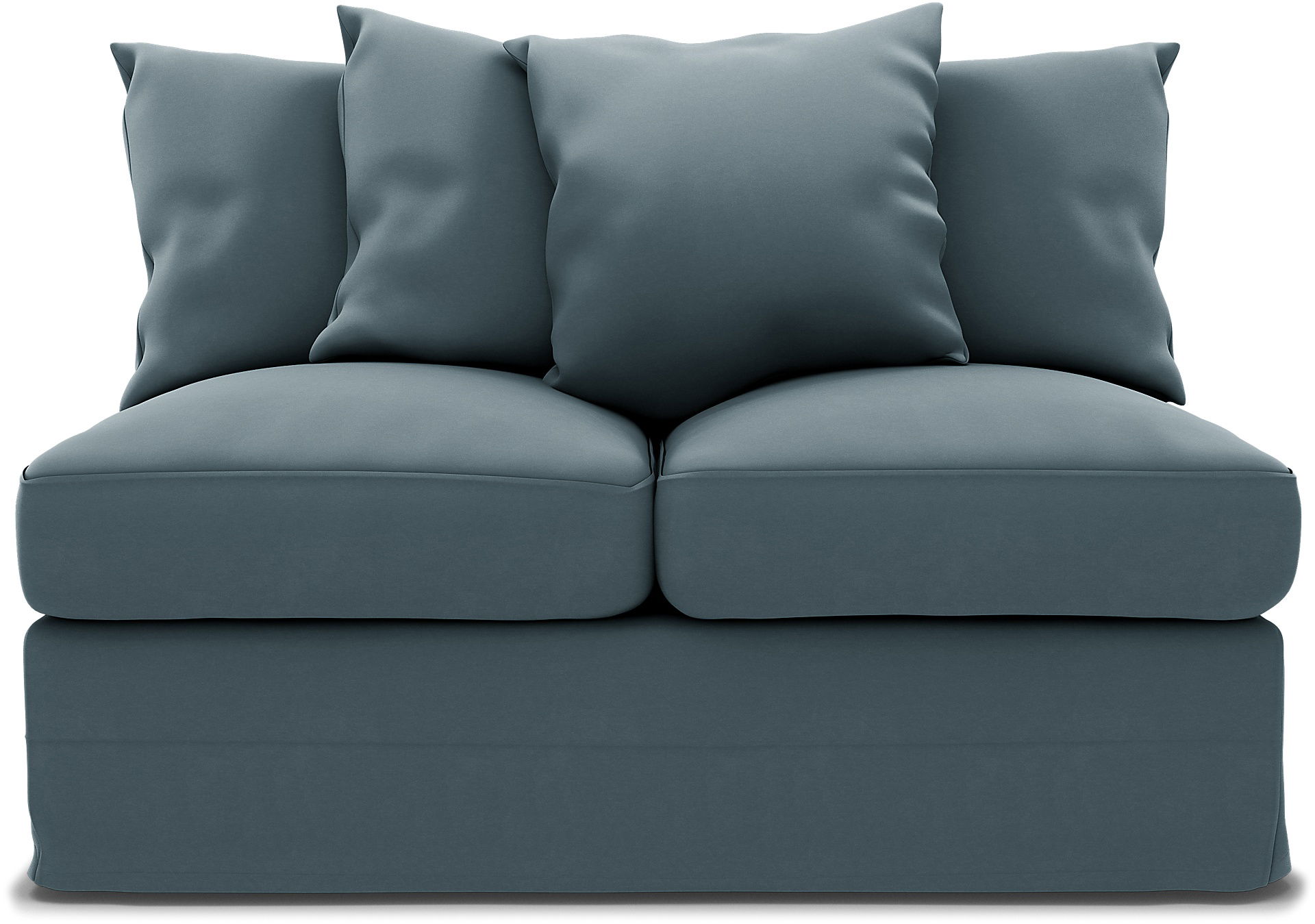 IKEA - IKEA Grönlid 2 seater sofa bed section cover, Duck Egg, Velvet - Bemz