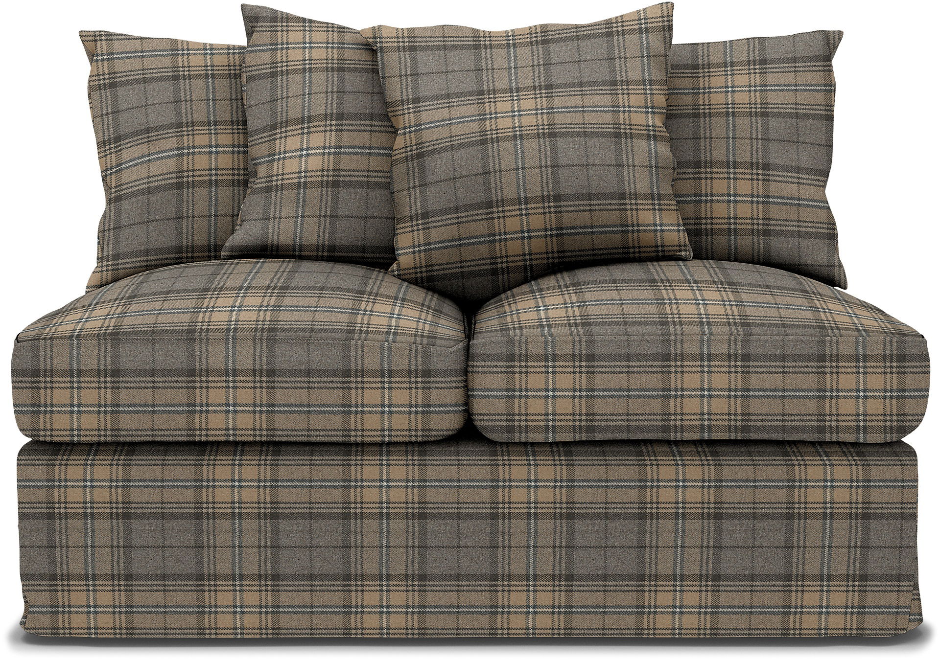 IKEA - IKEA Grönlid 2 seater sofa bed section cover, Bark Brown, Wool - Bemz