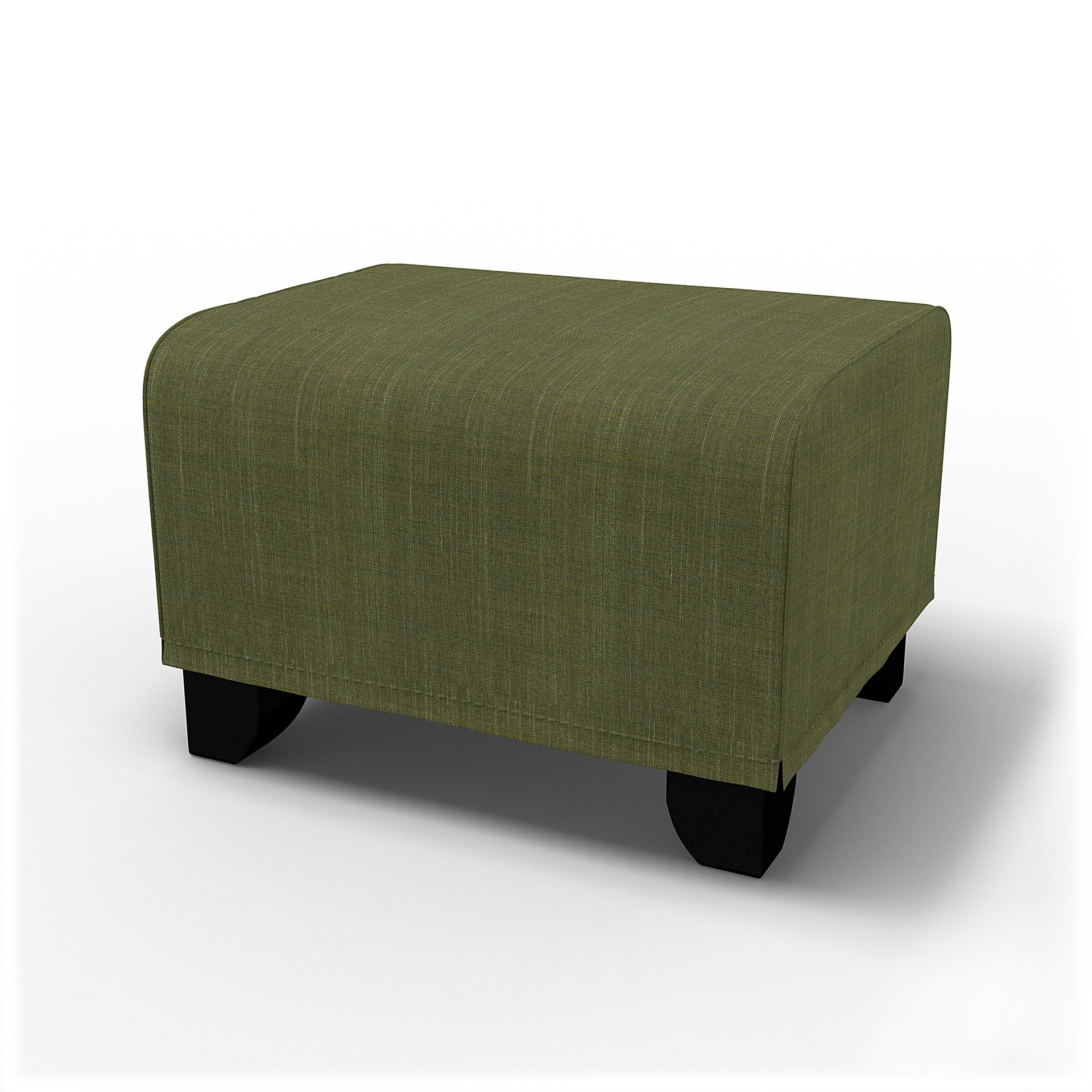 IKEA - Gronlid Footstool Cover, Moss Green, Boucle & Texture - Bemz