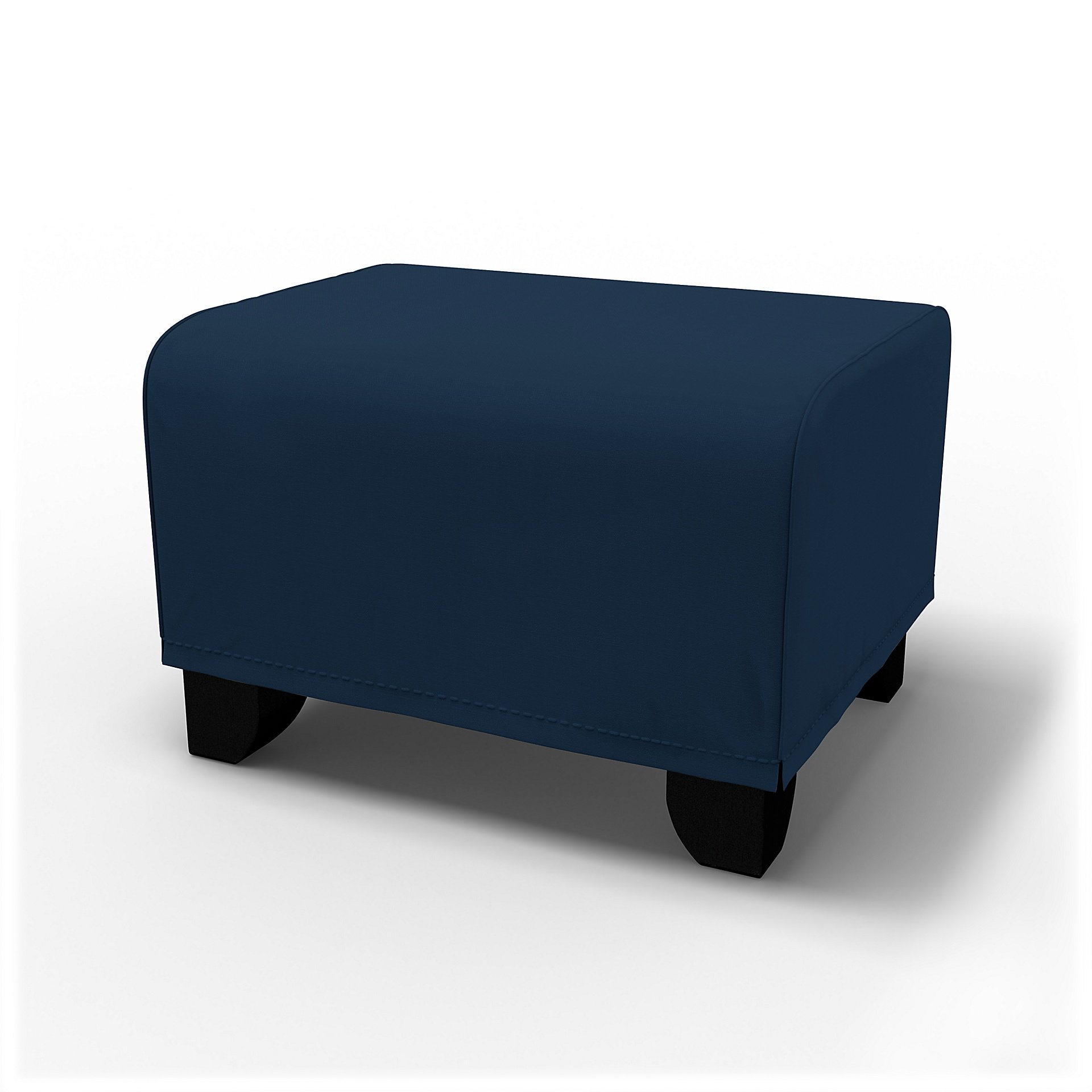 IKEA - Gronlid Footstool Cover, Deep Navy Blue, Cotton - Bemz