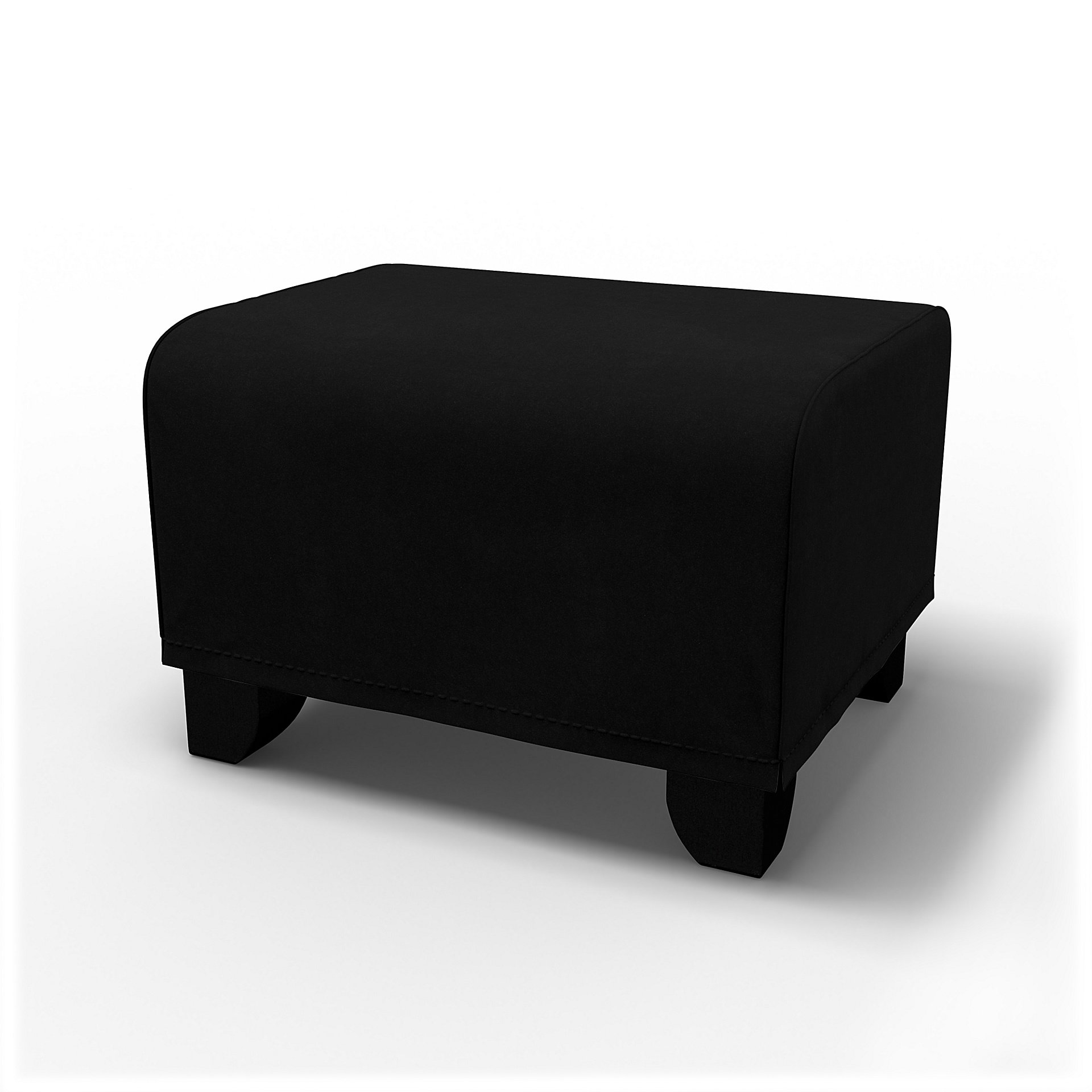 IKEA - Gronlid Footstool Cover, Black, Velvet - Bemz