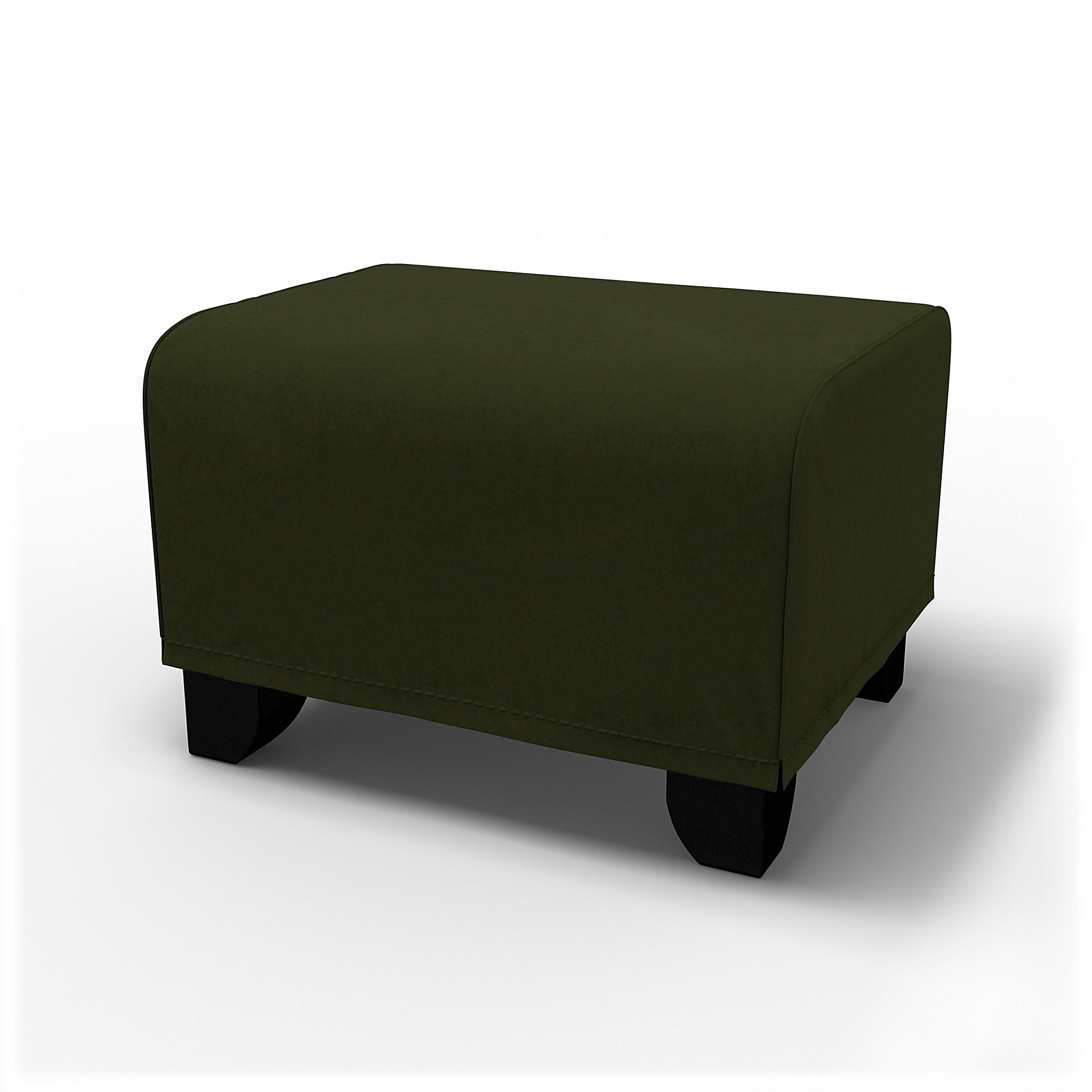 IKEA - Gronlid Footstool Cover, Moss, Velvet - Bemz