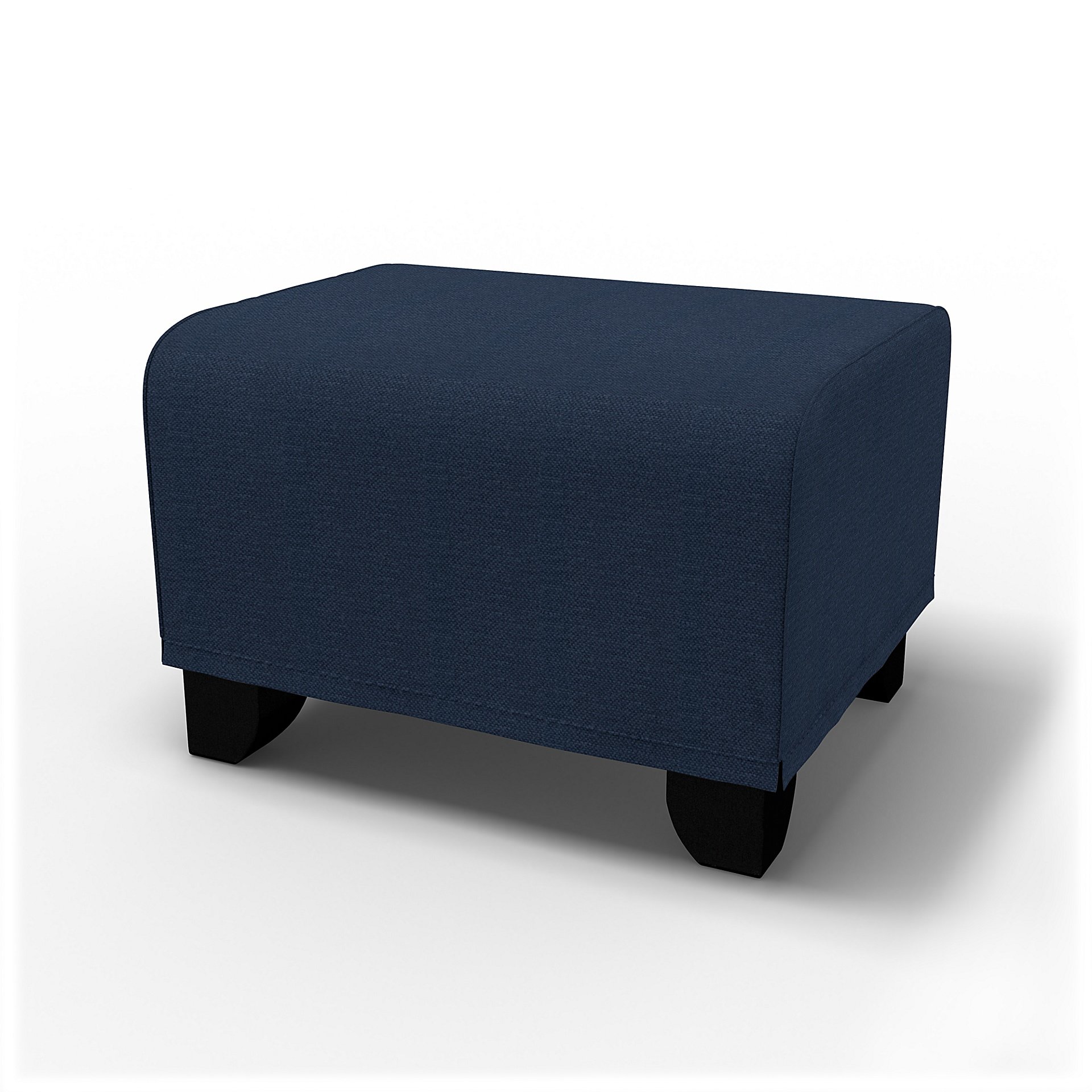 IKEA - Gronlid Footstool Cover, Navy Blue, Linen - Bemz