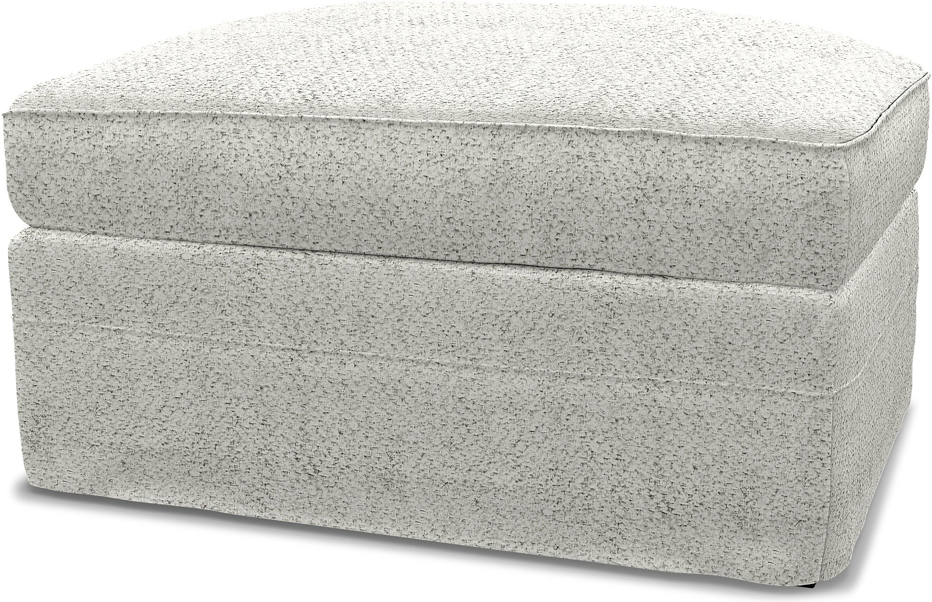 IKEA - Gronlid Footstool with Storage Cover, Ivory, Boucle & Texture - Bemz