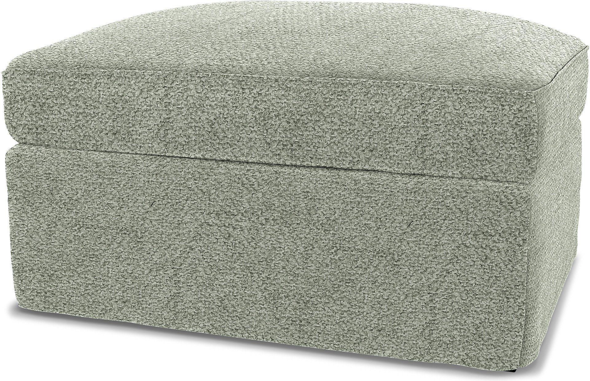 IKEA - Gronlid Footstool with Storage Cover, Pistachio, Boucle & Texture - Bemz
