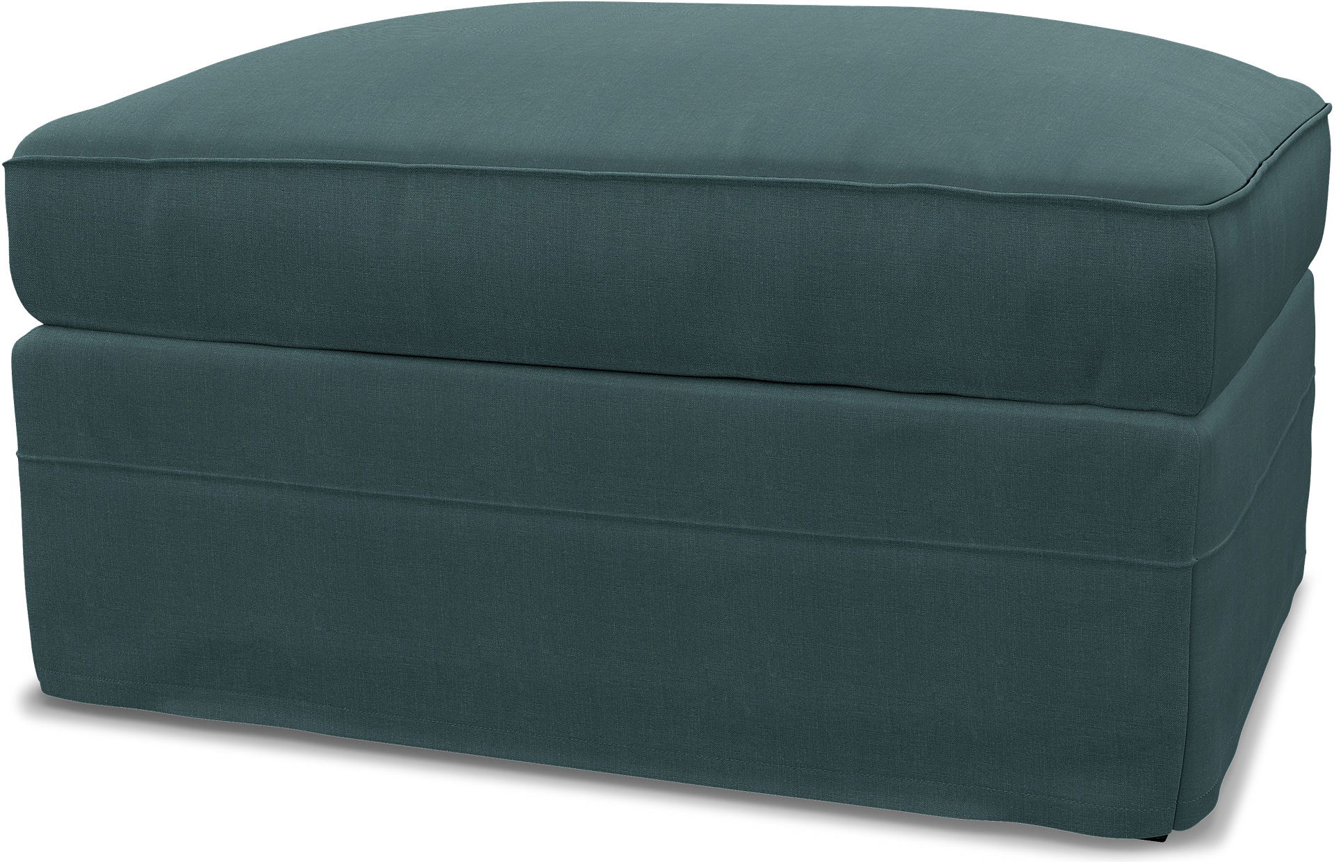 IKEA - Grönlid Footstool with Storage Cover, Slate Blue, Linen - Bemz