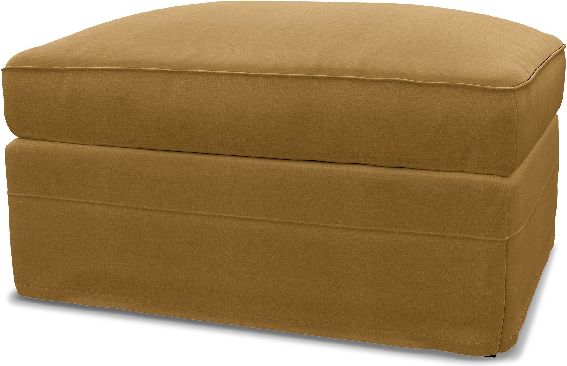 IKEA - Gronlid Footstool with Storage Cover, Dusty Yellow, Linen - Bemz