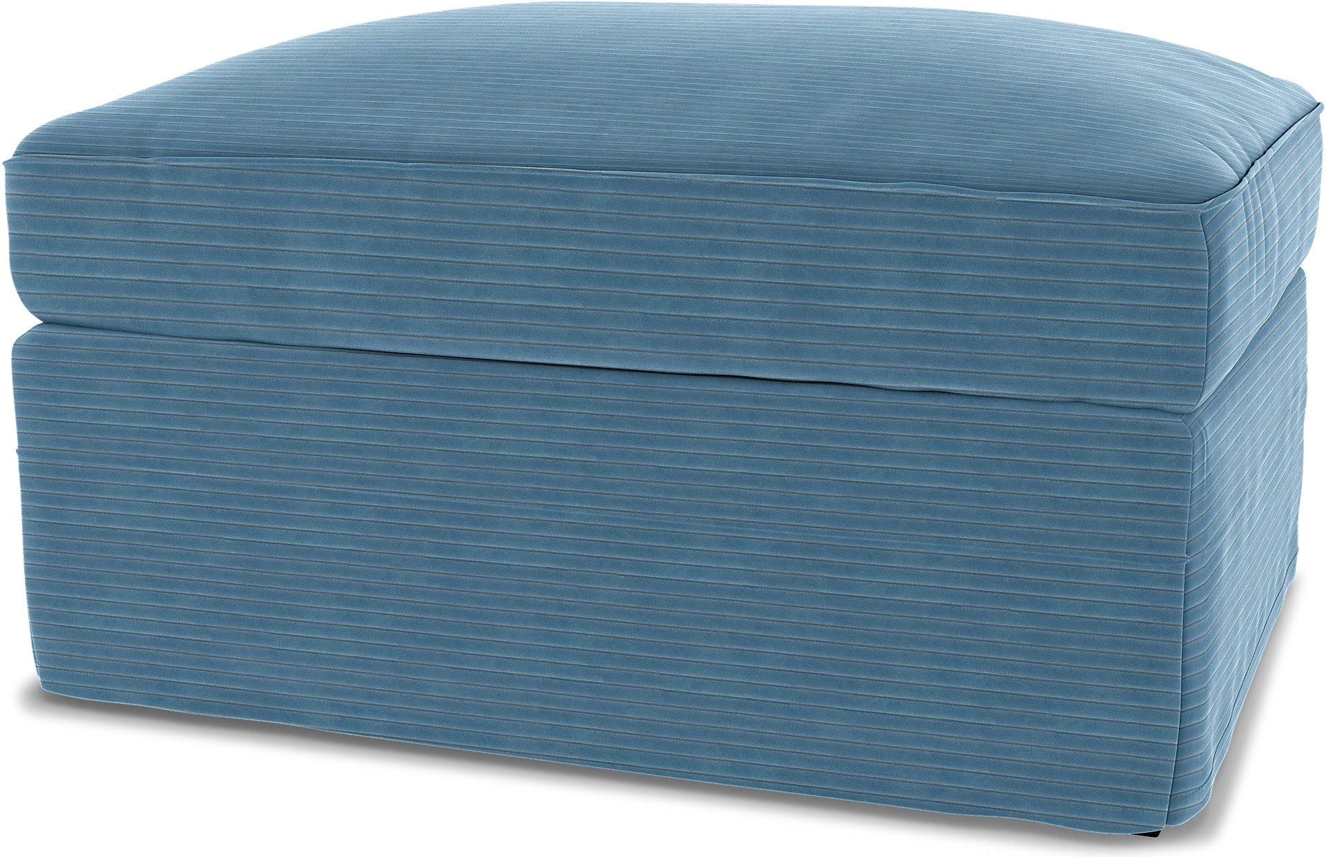 IKEA - Gronlid Footstool with Storage Cover, Sky Blue, Corduroy - Bemz