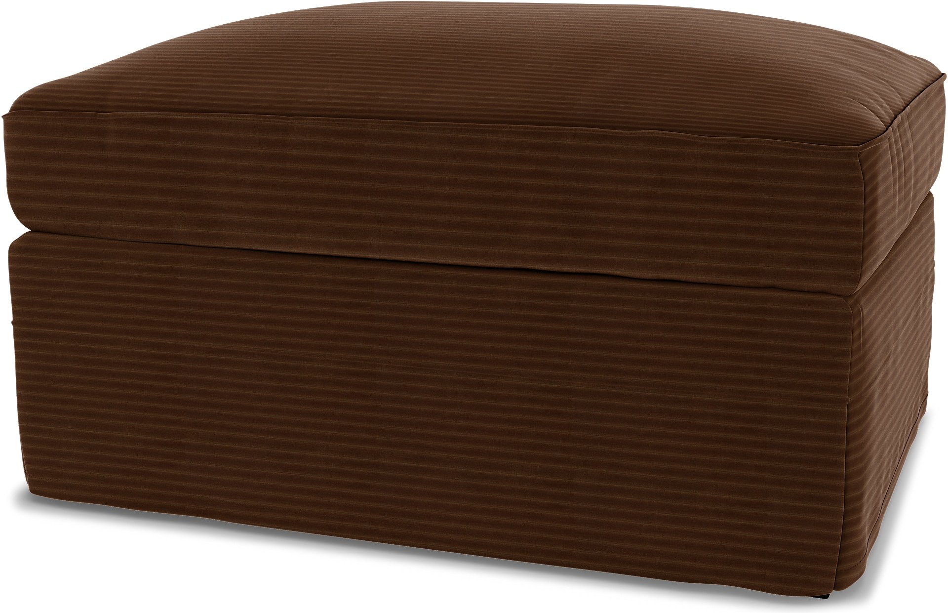 IKEA - Gronlid Footstool with Storage Cover, Chocolate Brown, Corduroy - Bemz